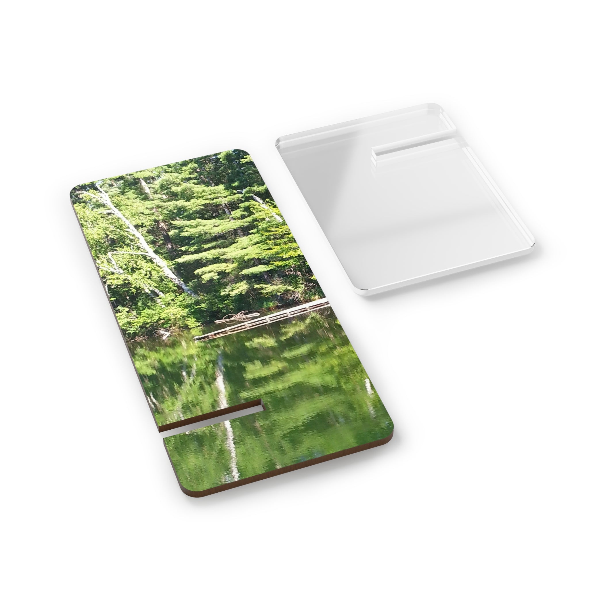 Liquid Mirror | Green Lake Reflection Phone Stand | The Nurture Collection
