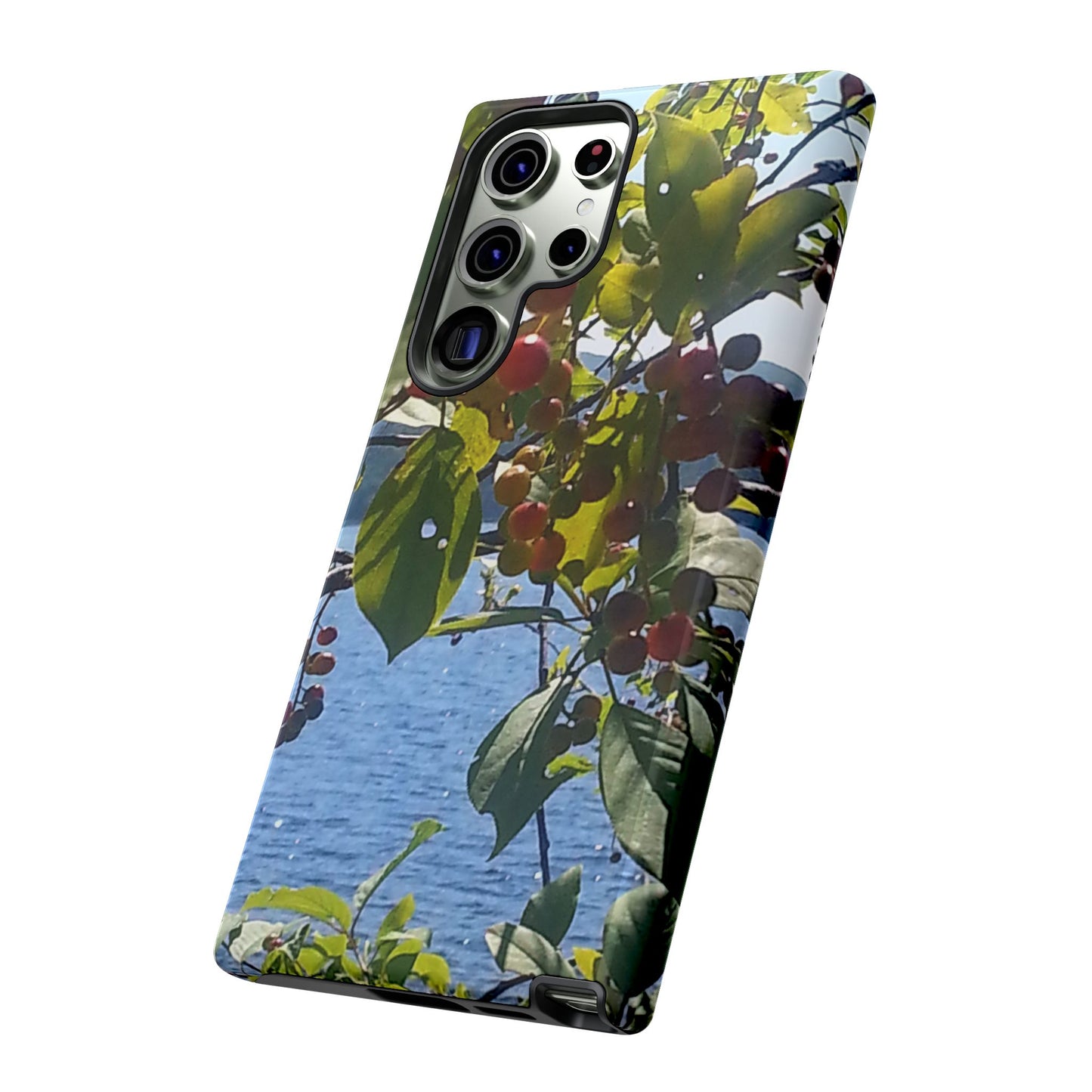 Nature-Inspired Phone Case with an #originalphotograph of Vibrant Berry & Water Design