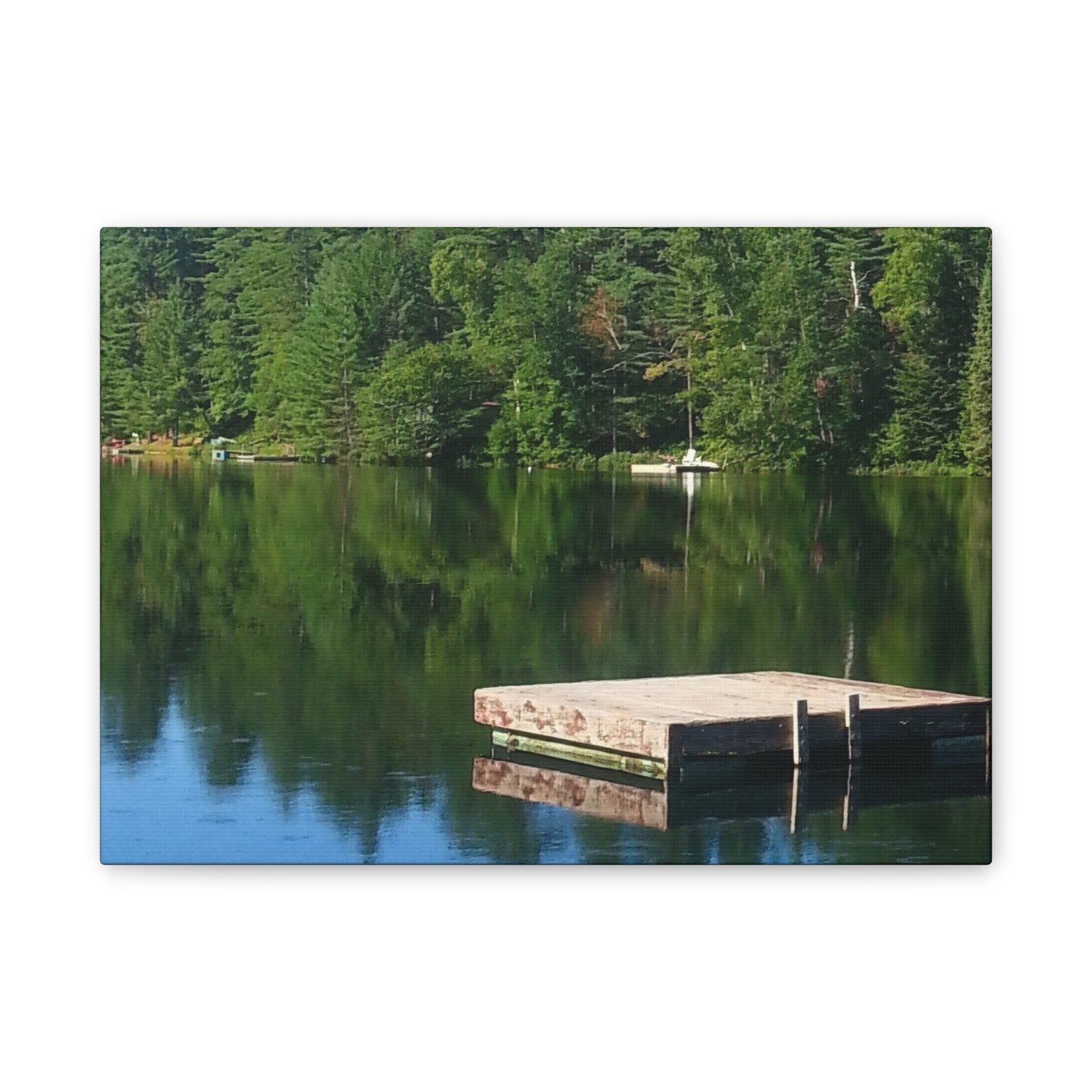 Nature-Inspired Canvases from an #originalphotograph of a Tranquil Lakeside Reflection - 0.75" Stretched Nature Wall Decor