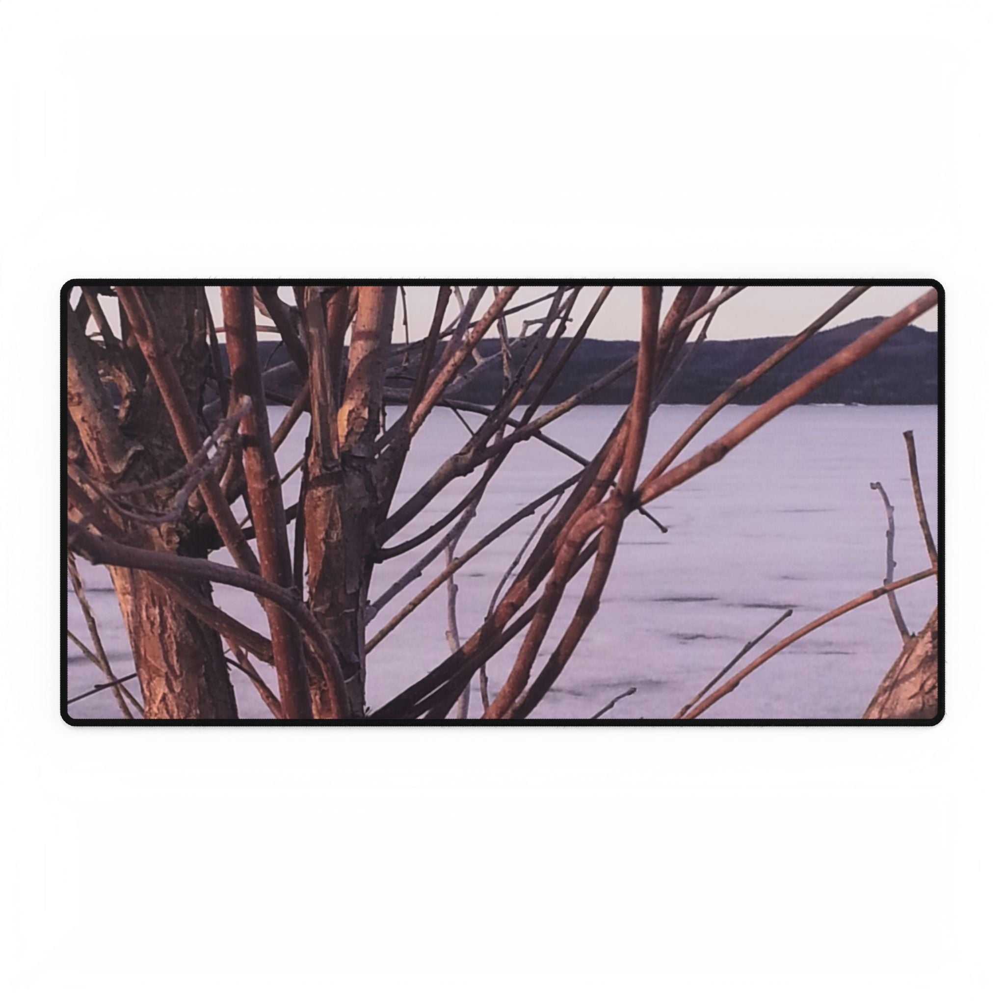 Crisp Perspective | Winter Shoreline Desk Mat | The Flow Collection