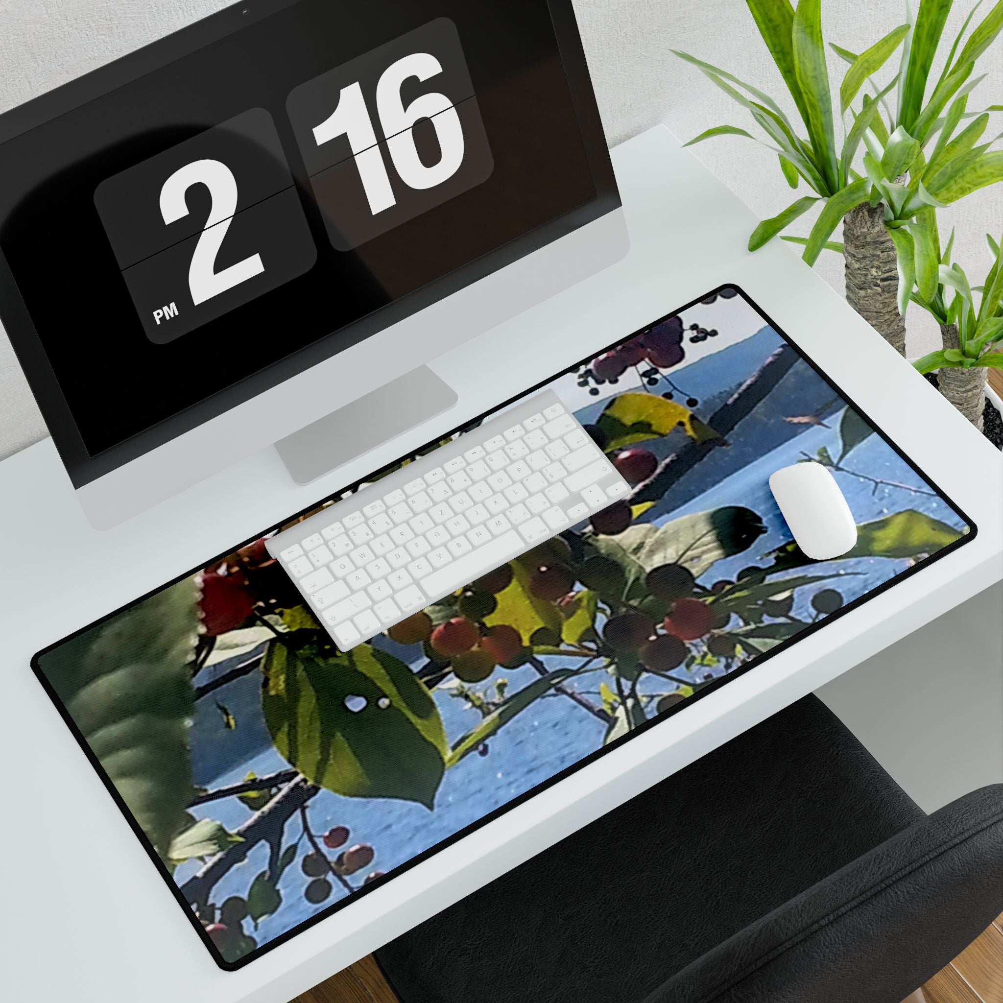 Sunlit Berry | Shoreline Desk Mat | The Flow Collection