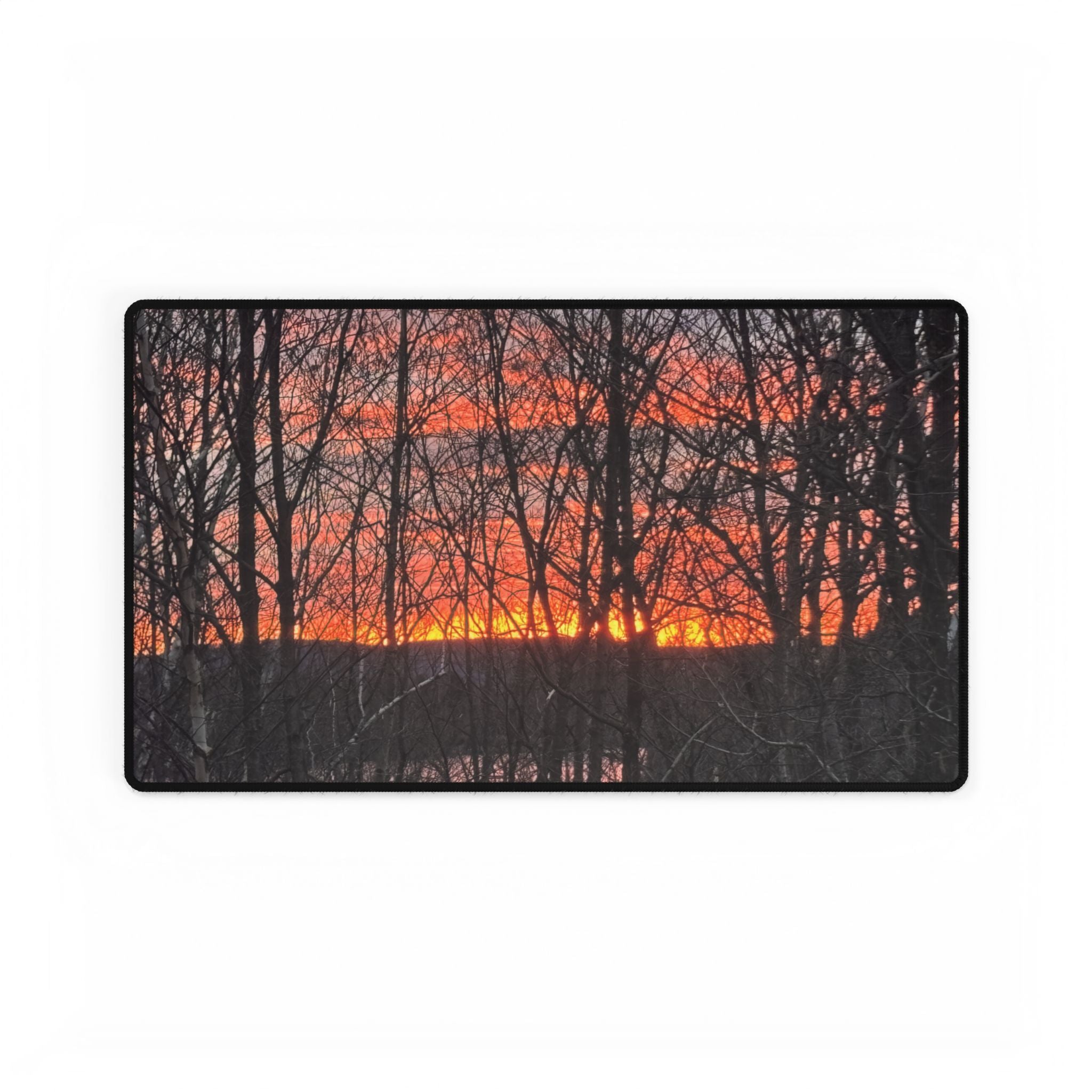 Dawn Inspiration | Sunrise Forest Desk Mat | The Nurture Collection