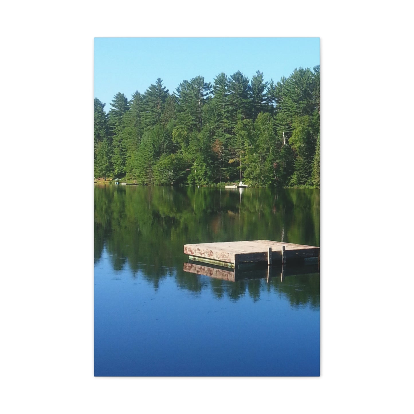 Nature-Inspired Canvases from an #originalphotograph of a Tranquil Lakeside Reflection - 0.75" Stretched Nature Wall Decor