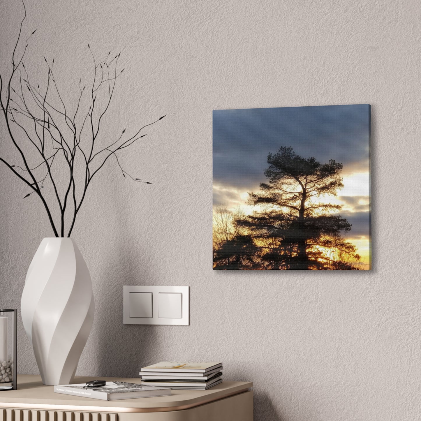 Nature-Inspired Canvases from an #originalphotograph of a Sunset Tree - 0.75" Stretched Nature Wall Decor