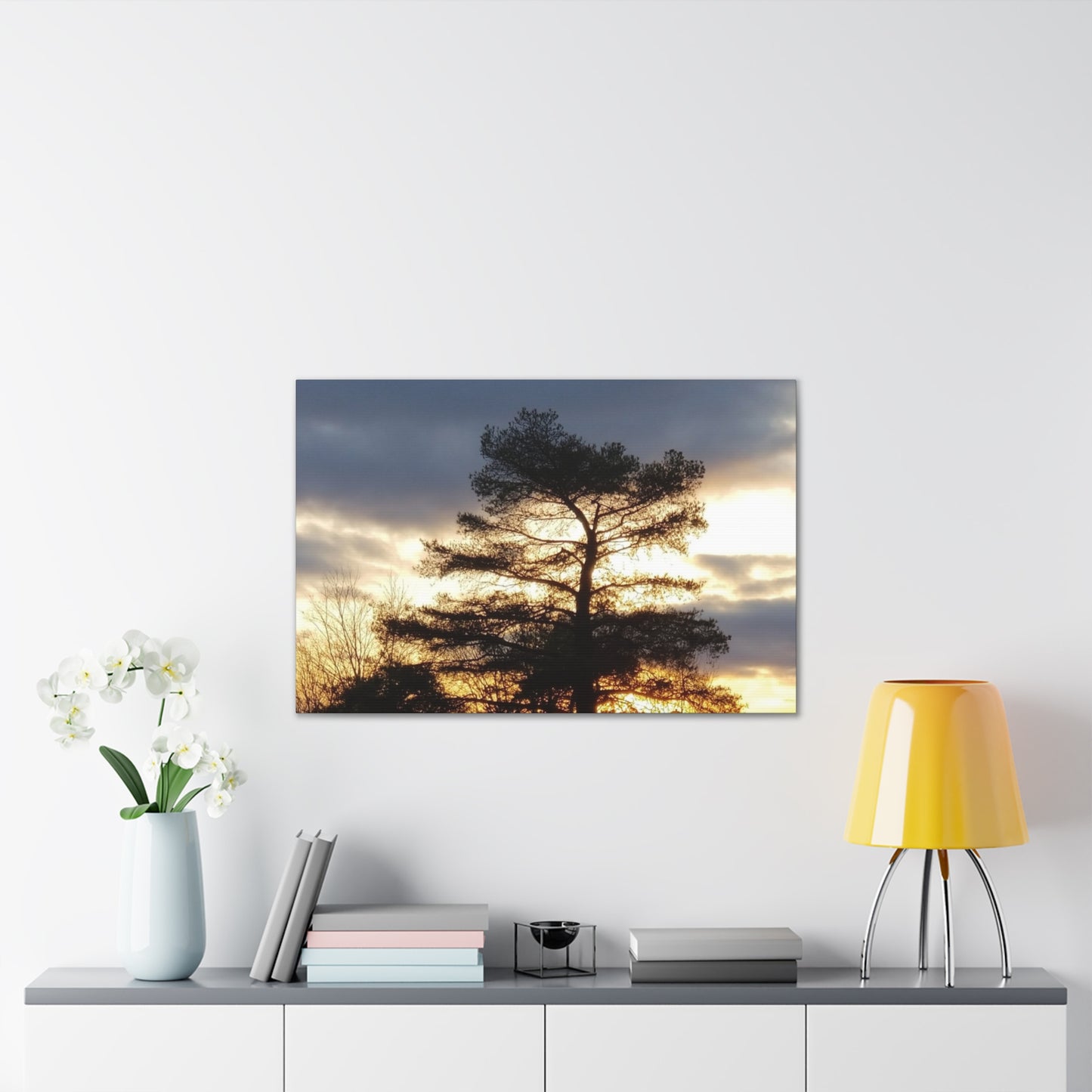 Nature-Inspired Canvases from an #originalphotograph of a Sunset Tree - 0.75" Stretched Nature Wall Decor