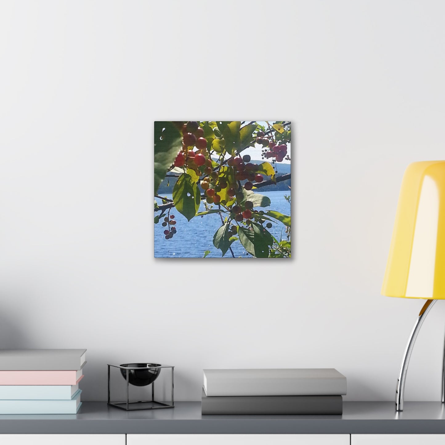 Nature-Inspired Canvases from an #originalphotograph of a Scenic Berry Branch - 0.75" Stretched Nature Wall Decor