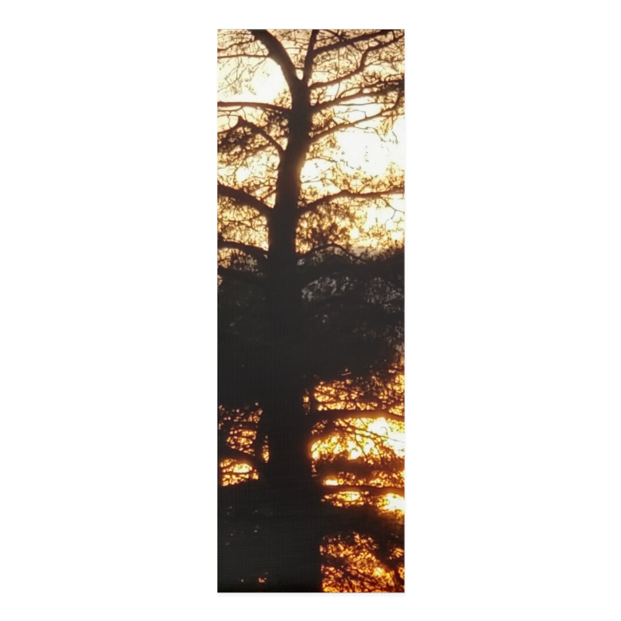 Shadowed Peace | Sunset Forest Silhouette Yoga Mat | The Flow Collection