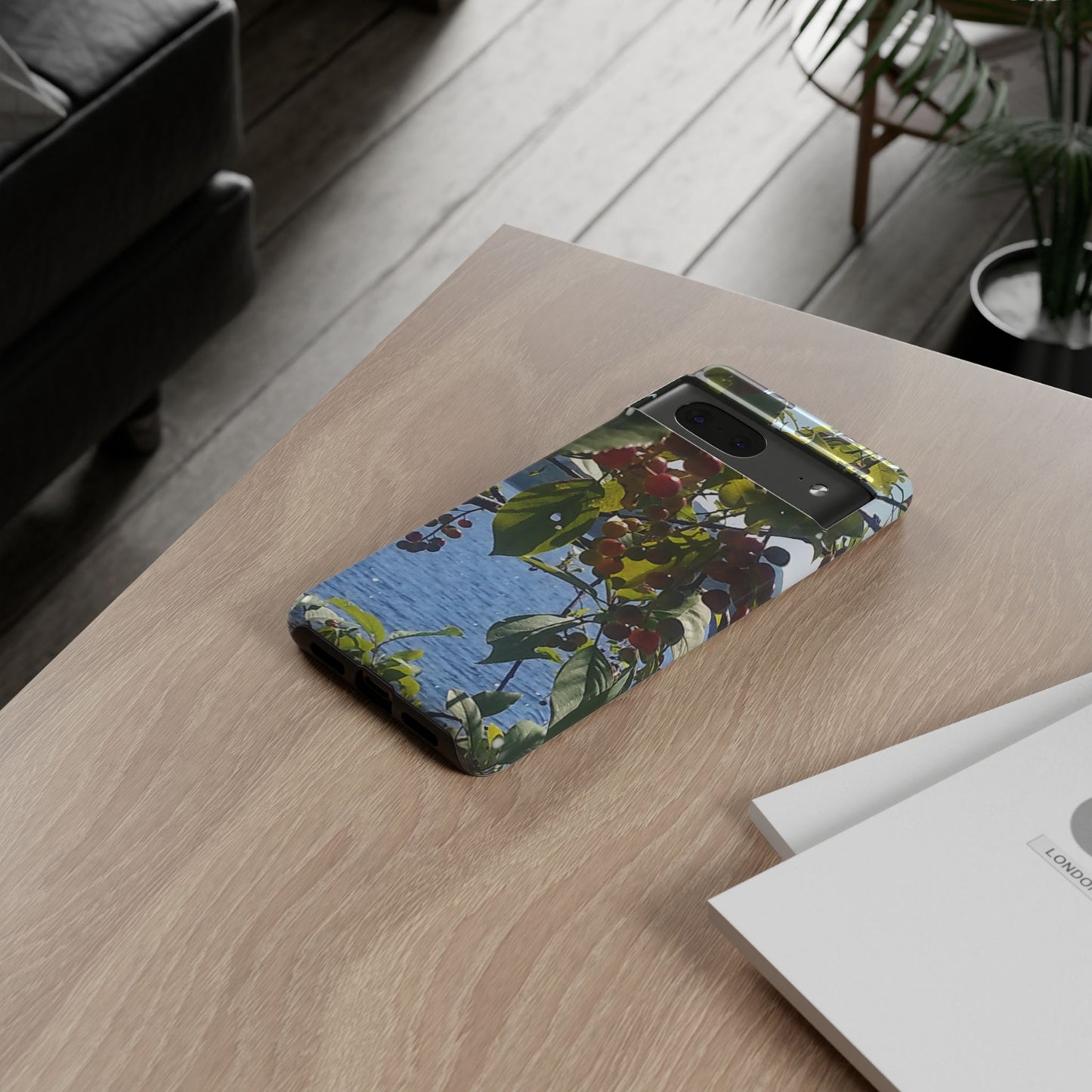 Nature-Inspired Phone Case with an #originalphotograph of Vibrant Berry & Water Design