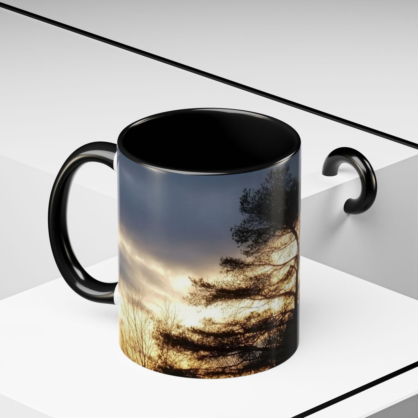 Nature-Inspired Accent #CoffeeMug (11, 15oz) - #originalphotograph of Sunset Silhouette