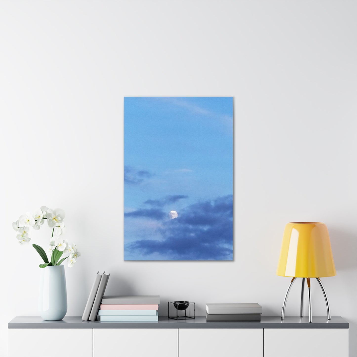 Nature-Inspired Canvases from an #originalphotograph of a Moonlit Sky - 0.75" Stretched Nature Wall Decor