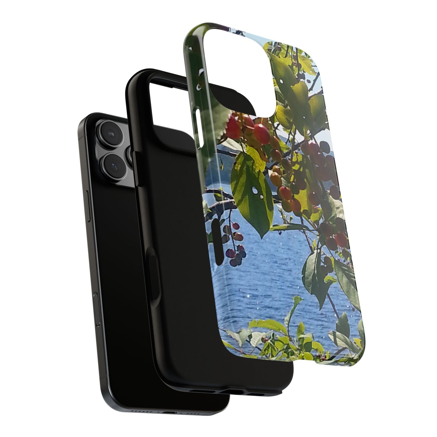 Nature-Inspired Phone Case with an #originalphotograph of Vibrant Berry & Water Design