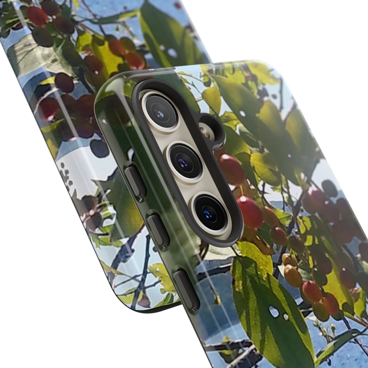 Nature-Inspired Phone Case with an #originalphotograph of Vibrant Berry & Water Design