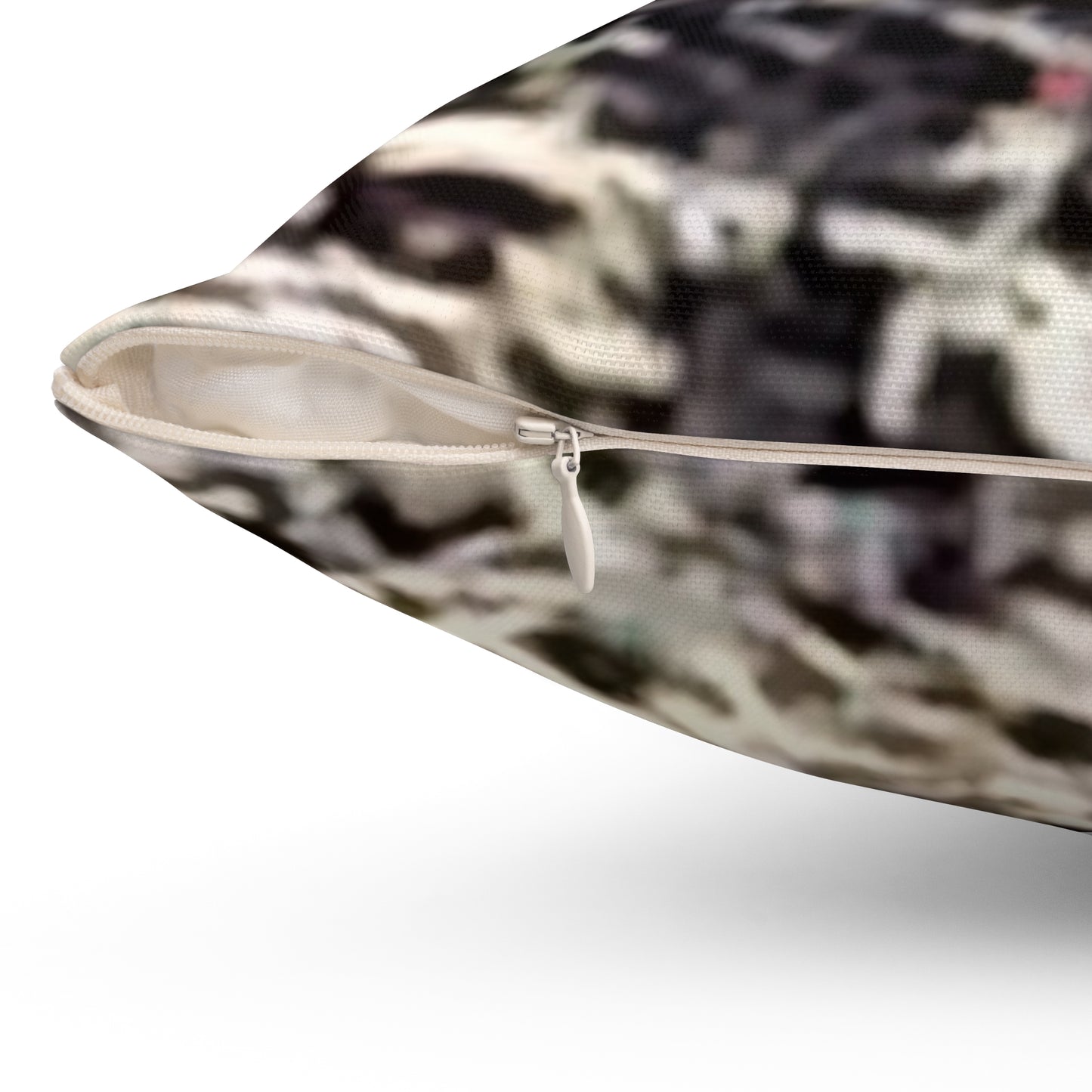 Nature-Inspired Decorative Square Pillow - Earthy Textured Design of a Stone Bed