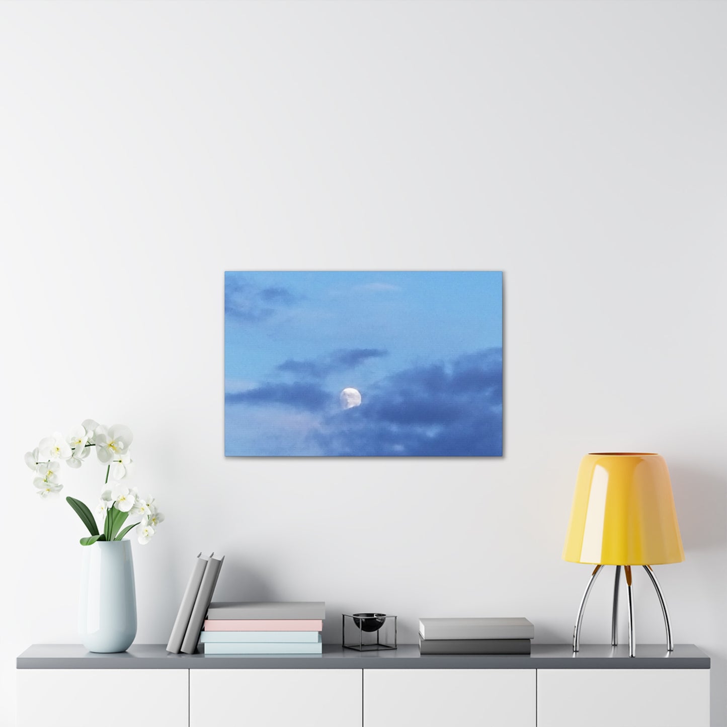 Nature-Inspired Canvases from an #originalphotograph of a Moonlit Sky - 0.75" Stretched Nature Wall Decor