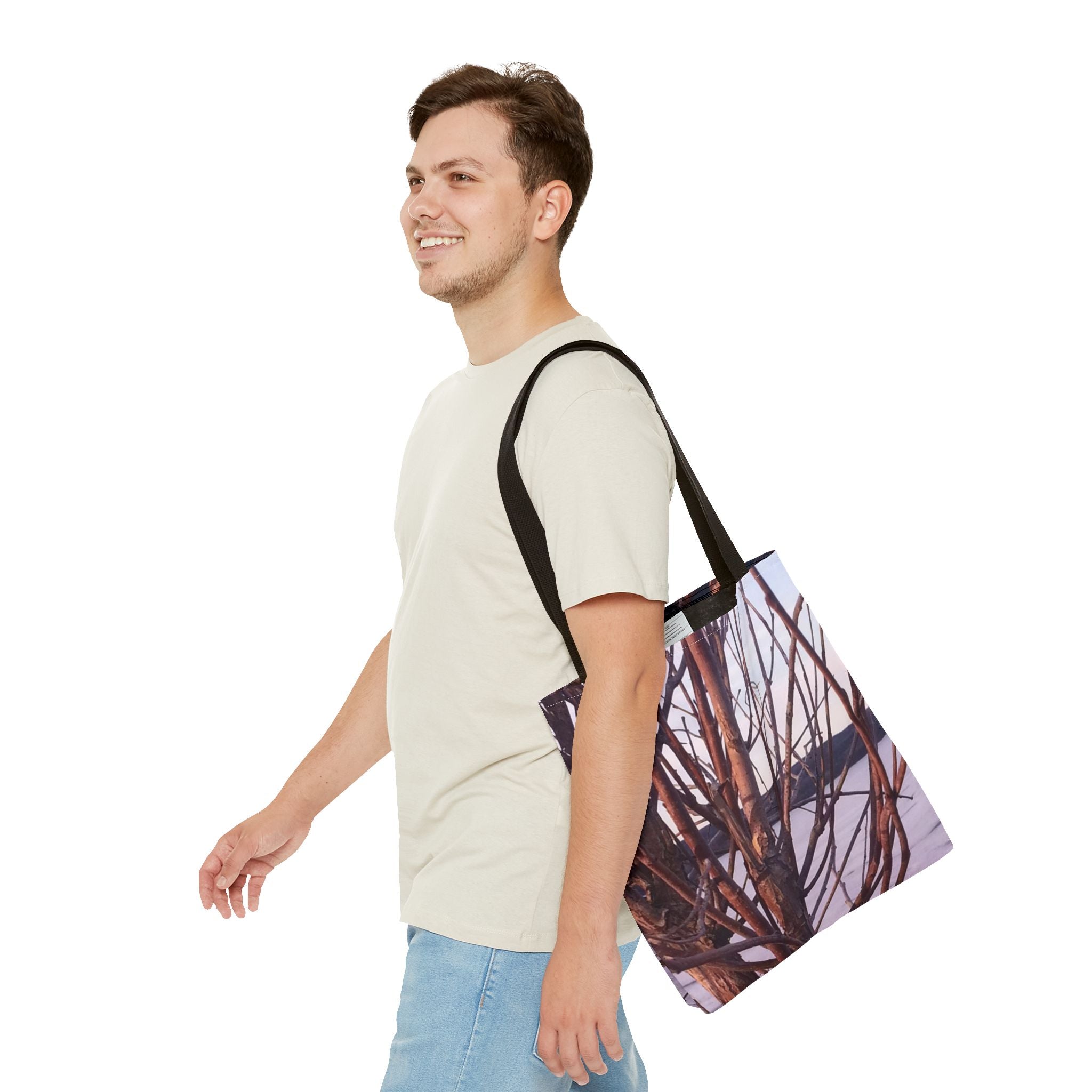 Minimalist Lines | Winter Branch Tote Bag | The Flow Collection
