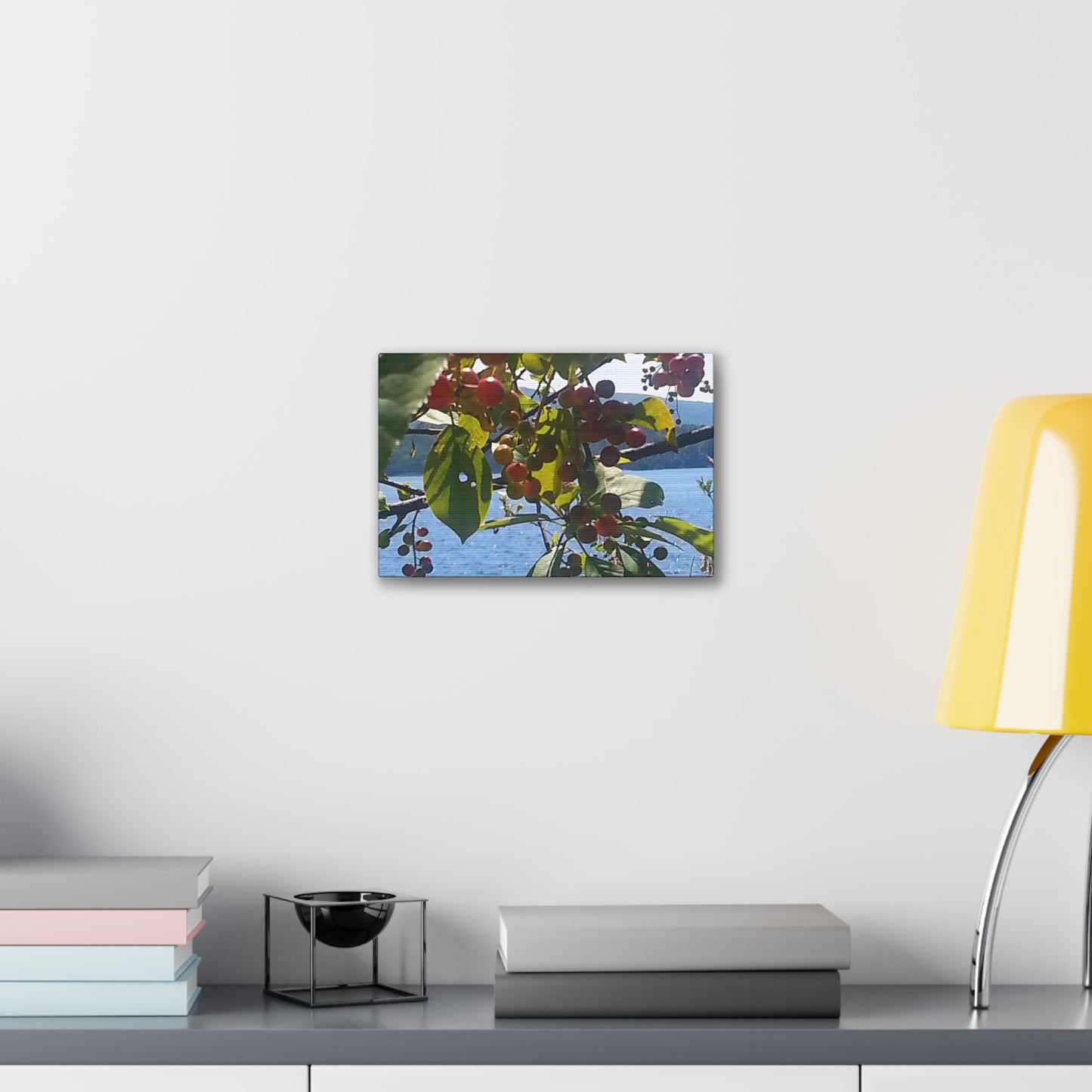 Nature-Inspired Canvases from an #originalphotograph of a Scenic Berry Branch - 0.75" Stretched Nature Wall Decor