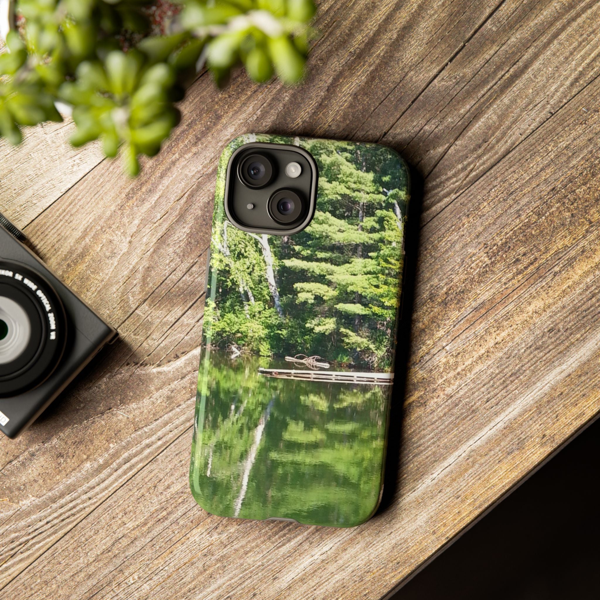 Forest Lake Reflection | Lakeside Symmetry Phone Case | The Nurture Collection