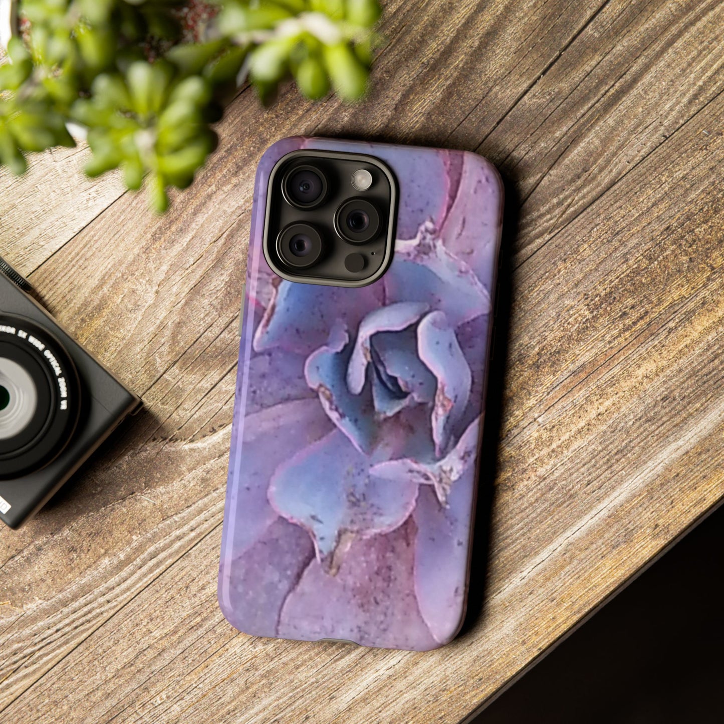 Nature-Inspired Phone Case with an #originalphotograph of a lavender toned succulent from #theGetty