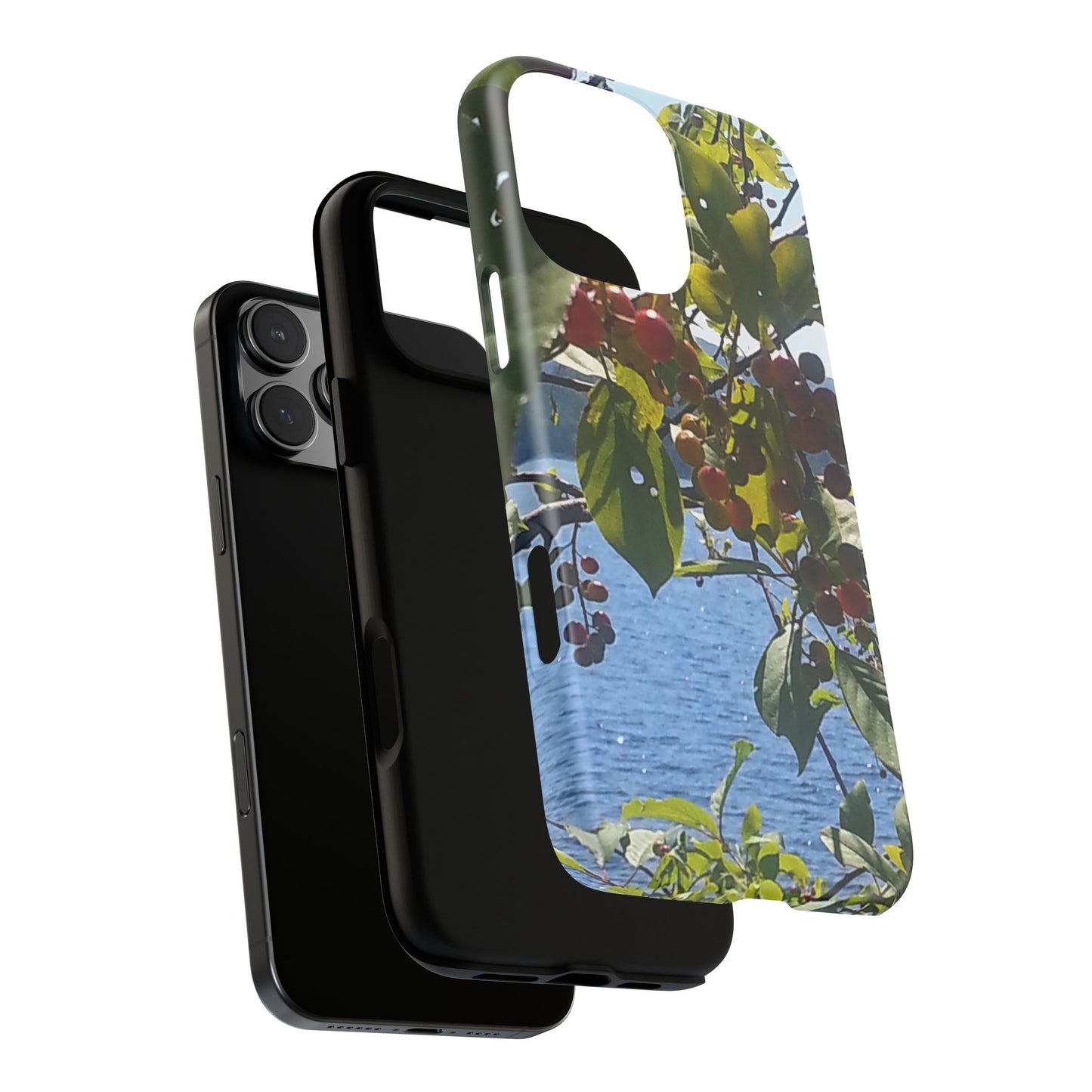 Nature-Inspired Phone Case with an #originalphotograph of Vibrant Berry & Water Design