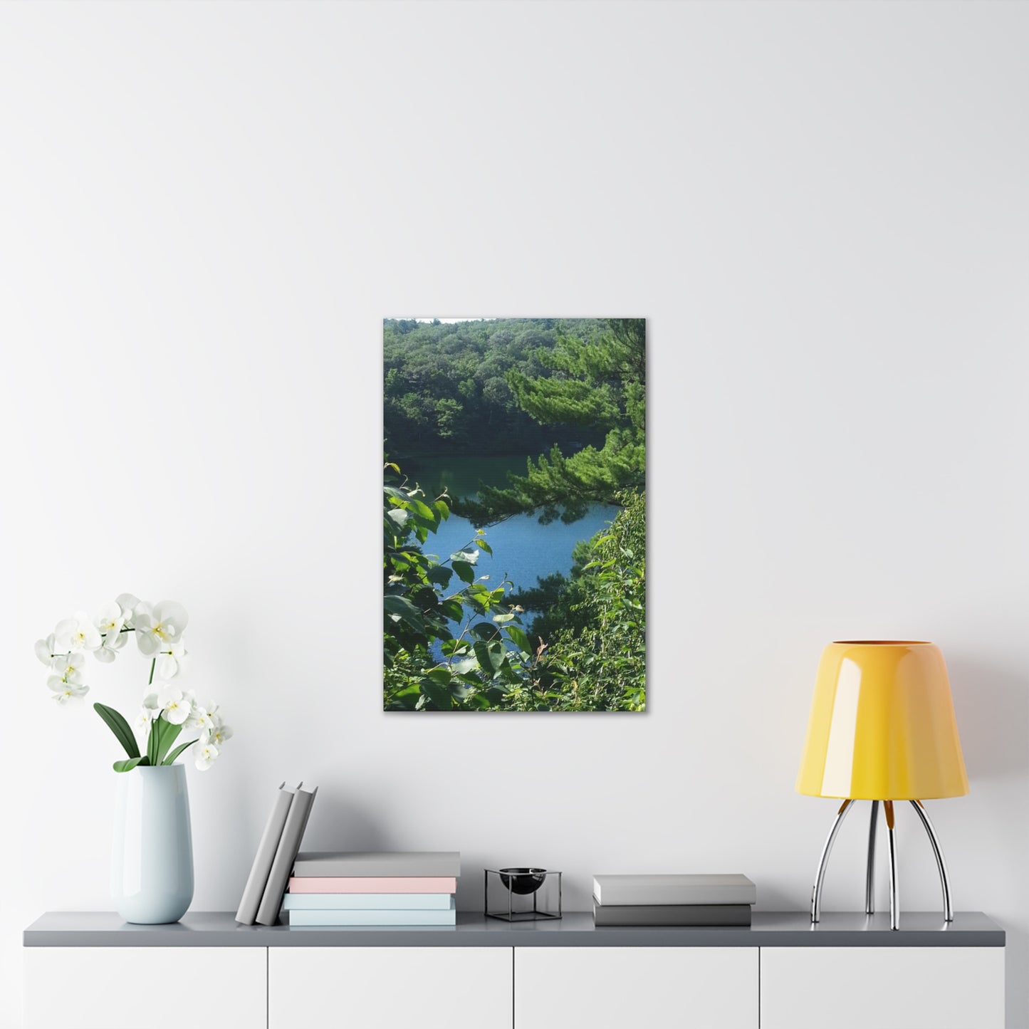 Nature-Inspired Canvases from an #originalphotograph of #PinkLake in Ontario - 0.75" Stretched Nature Wall Decor