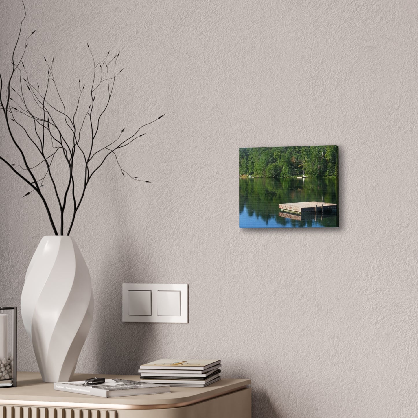 Nature-Inspired Canvases from an #originalphotograph of a Tranquil Lakeside Reflection - 0.75" Stretched Nature Wall Decor