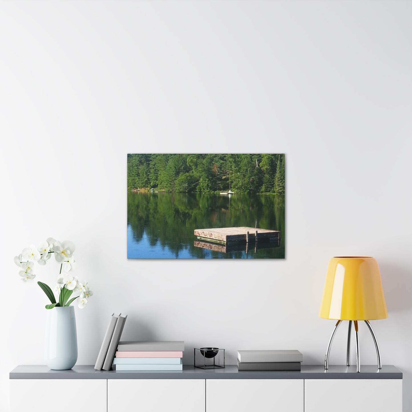 Nature-Inspired Canvases from an #originalphotograph of a Tranquil Lakeside Reflection - 0.75" Stretched Nature Wall Decor
