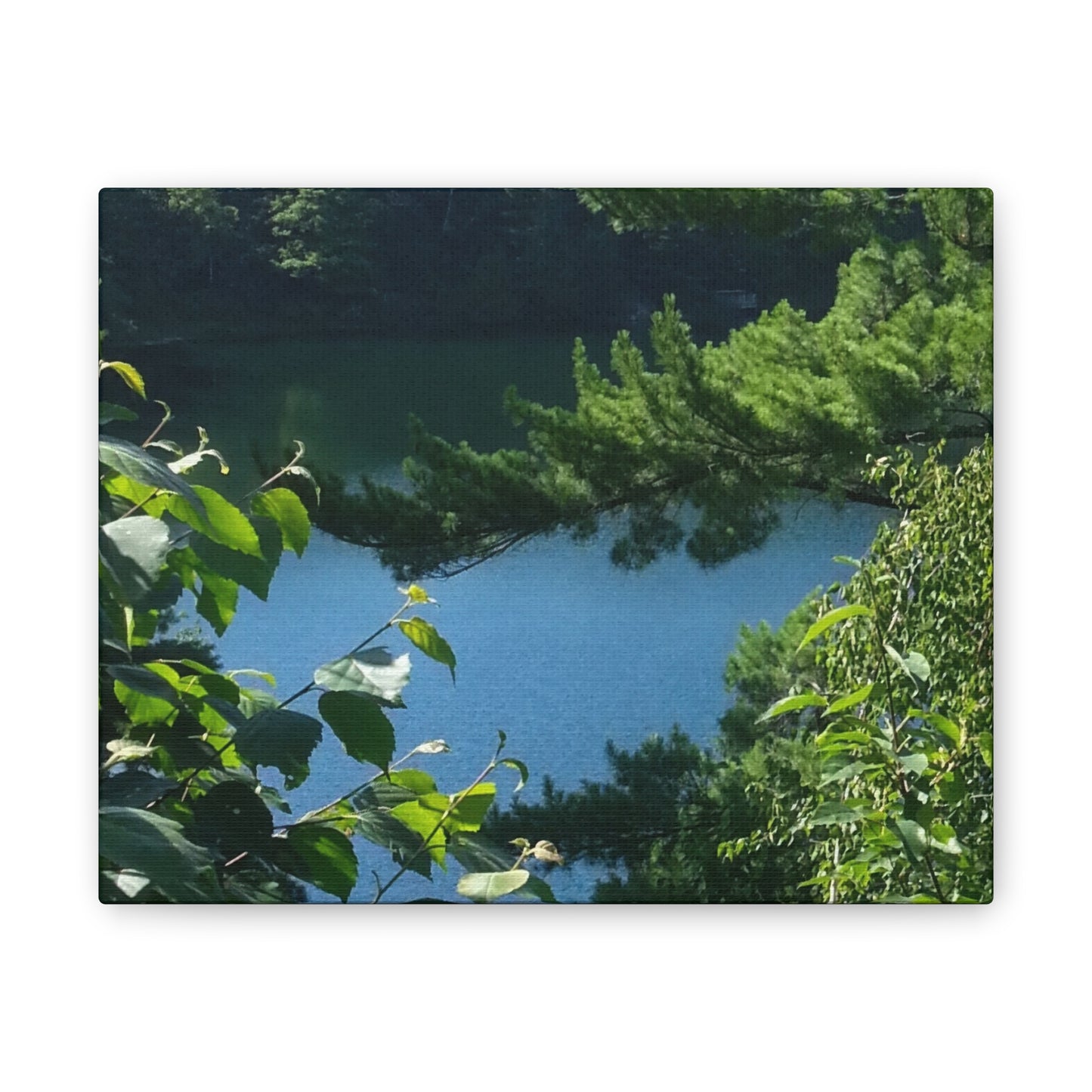 Nature-Inspired Canvases from an #originalphotograph of #PinkLake in Ontario - 0.75" Stretched Nature Wall Decor