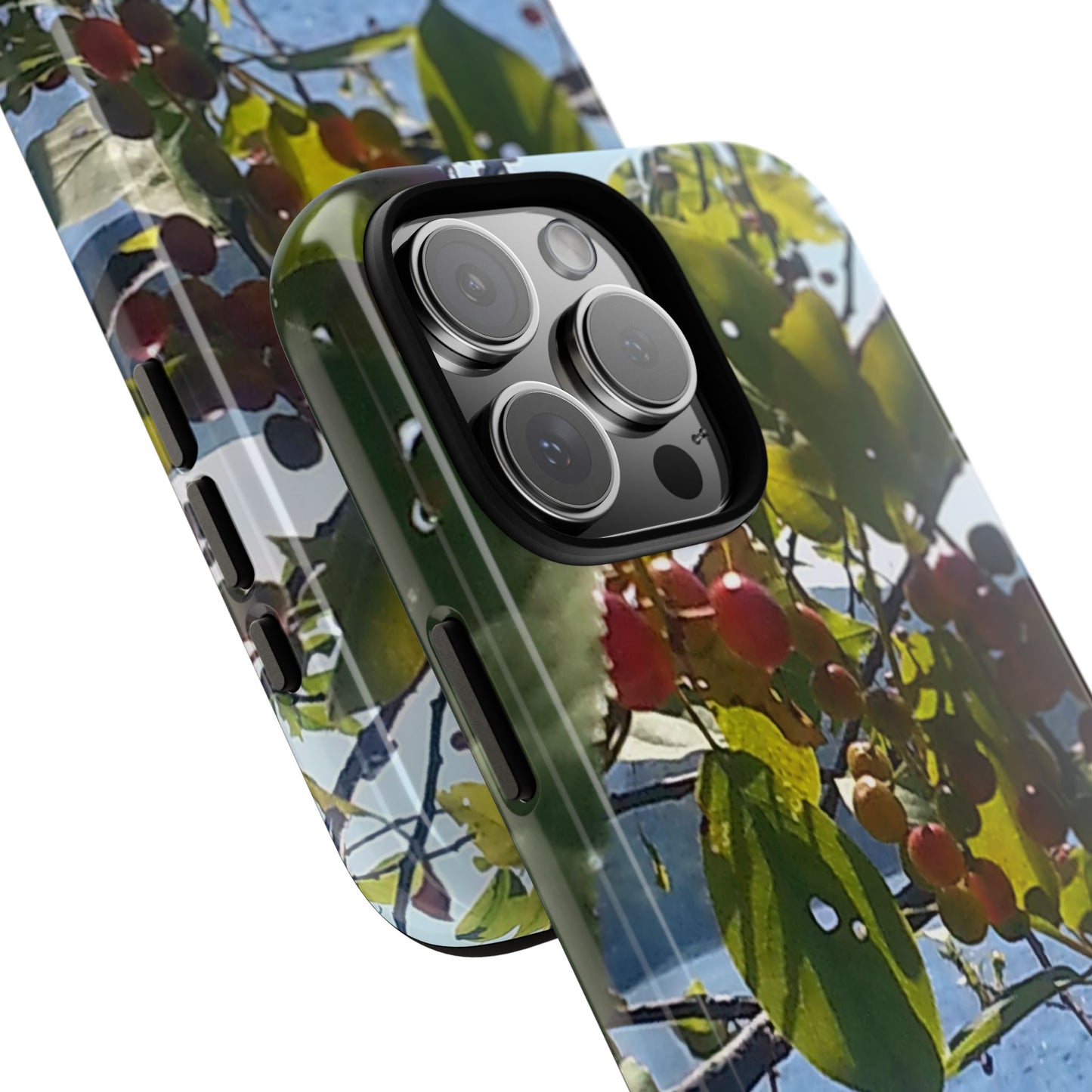 Nature-Inspired Phone Case with an #originalphotograph of Vibrant Berry & Water Design