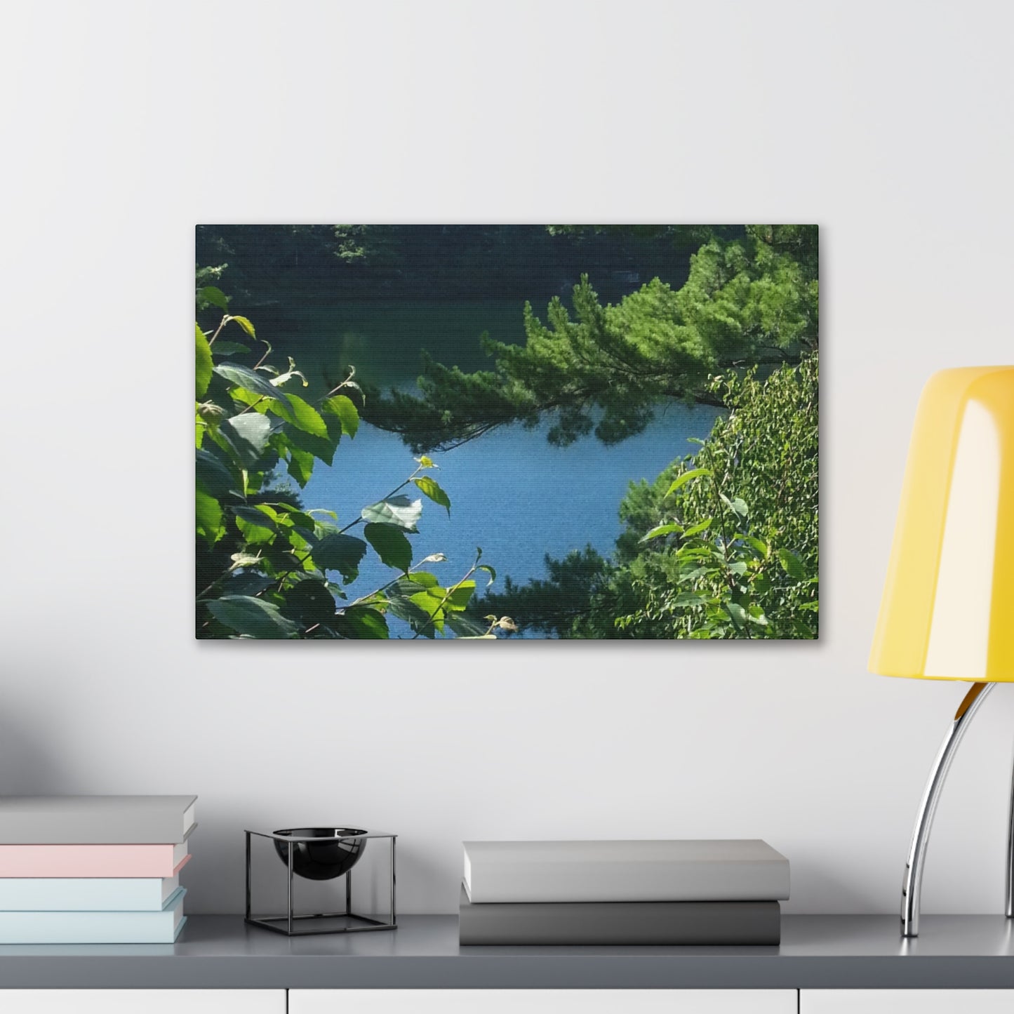 Nature-Inspired Canvases from an #originalphotograph of #PinkLake in Ontario - 0.75" Stretched Nature Wall Decor