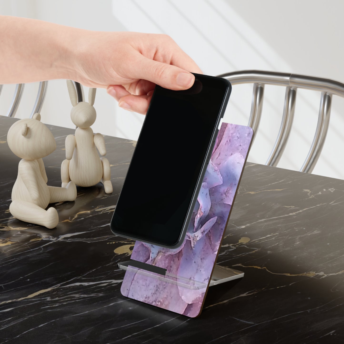 Nature-Inspired Mobile Display Stand with #originalphotograph of a succulent from #theGettyMuseum Garden