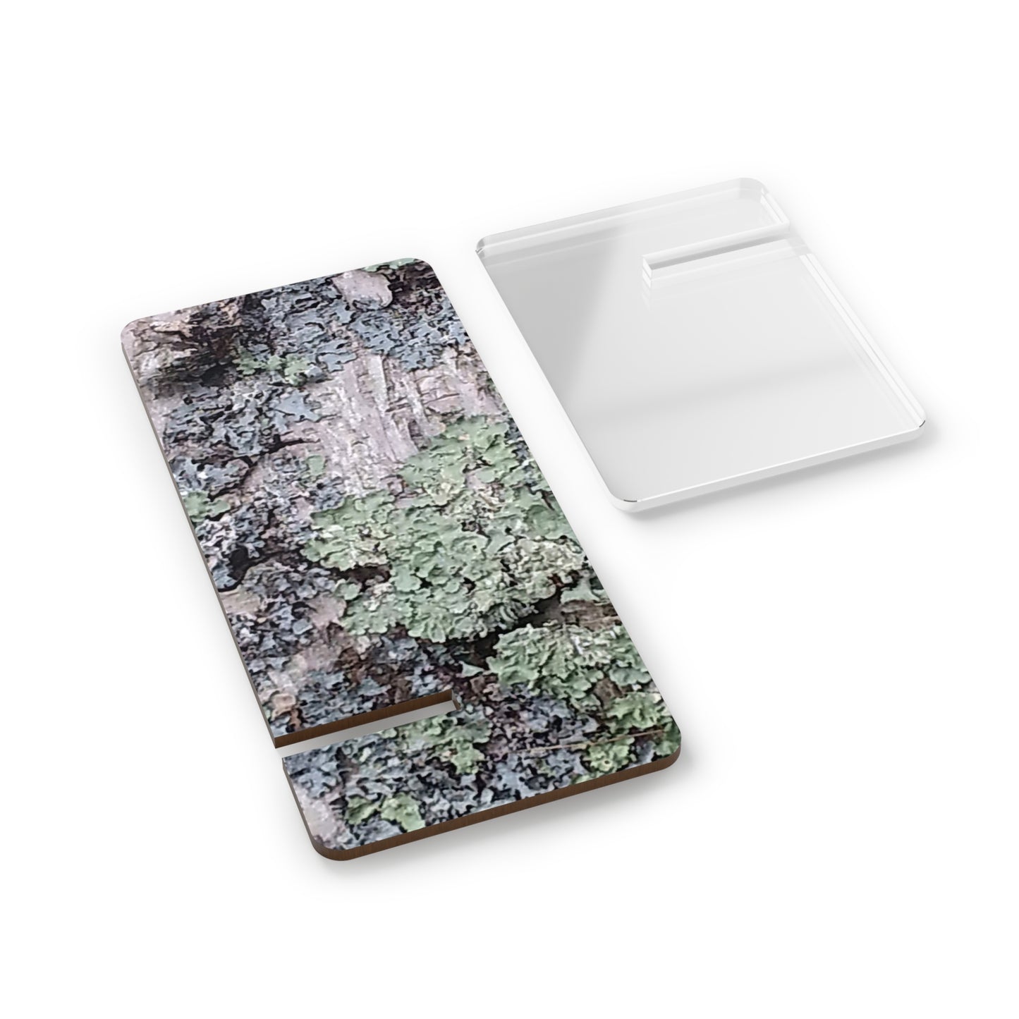 Nature-Inspired Mobile Display Stand with #originalphotograph of Bark on a Tree