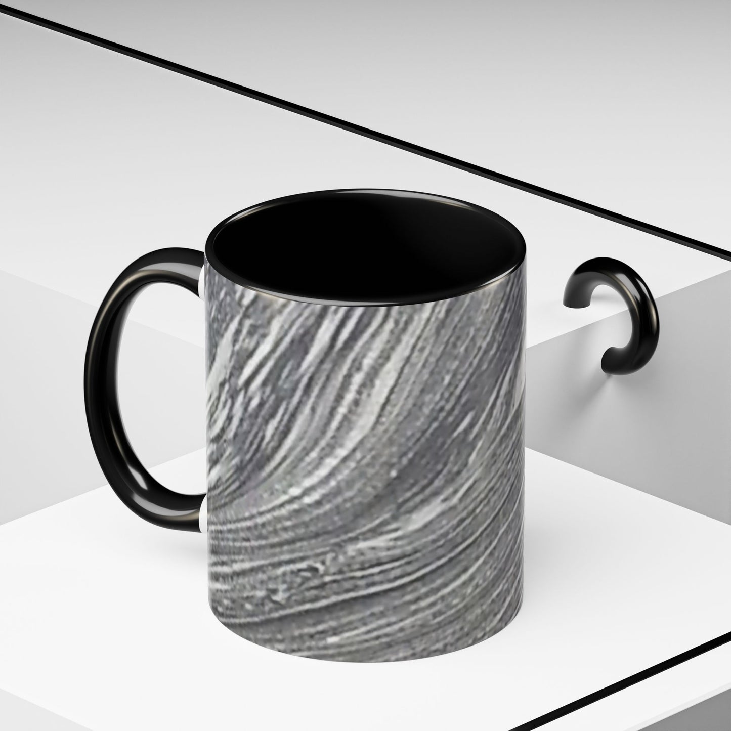 Nature-Inspired Accent #CoffeeMugs (11, 15oz) - #originalphotograph of Marble-Like Swirls on a Rivr