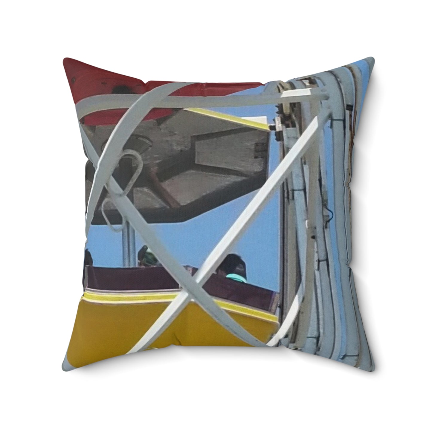 Nature-Inspired Decorative Square Pillow - #originalphotograph of the #ferriswheel at the Santa Monica Pier