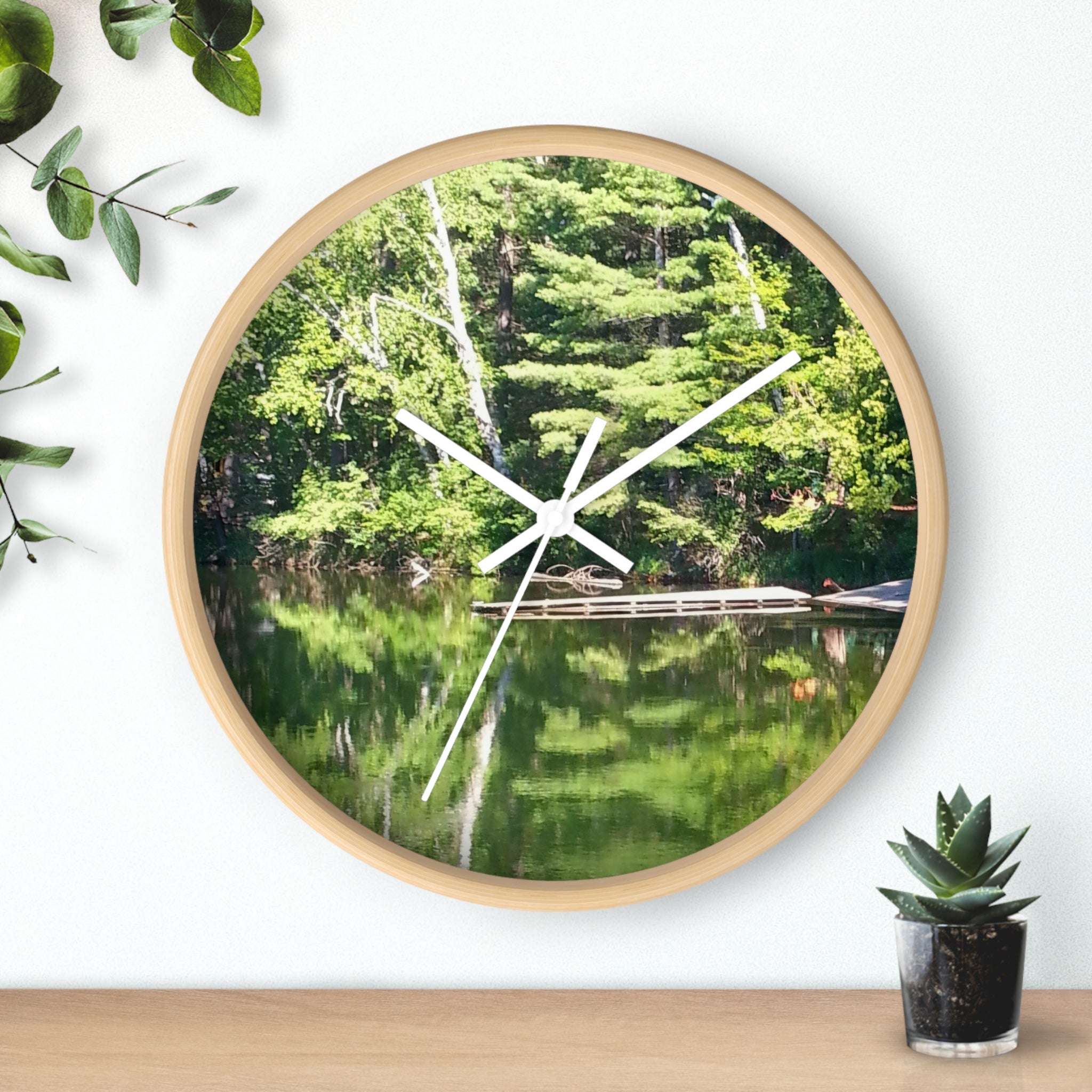 Quiet Wilds | Hushed Forest Canopy Silent Glass Clock | The Nurture Collection
