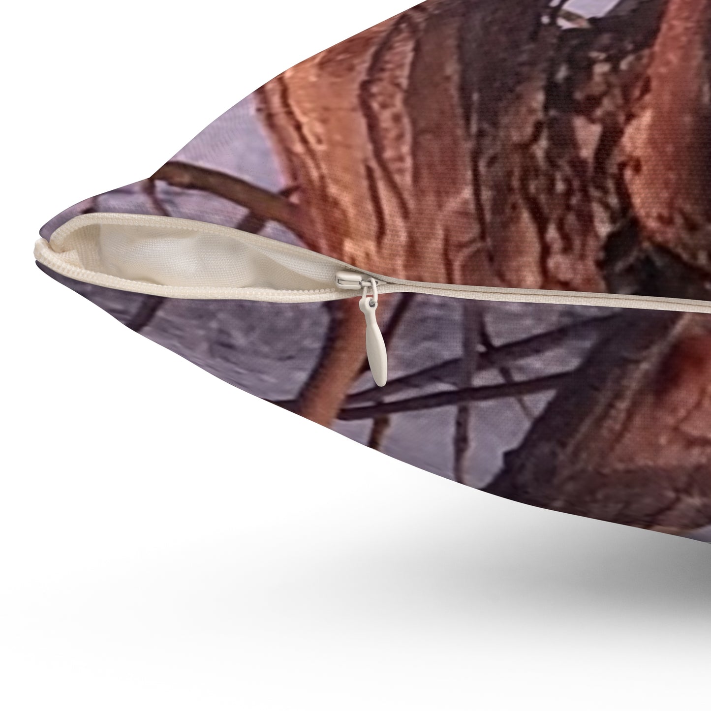 Nature-Inspired Decorative Square Pillow - #originalphotograph of winter branches