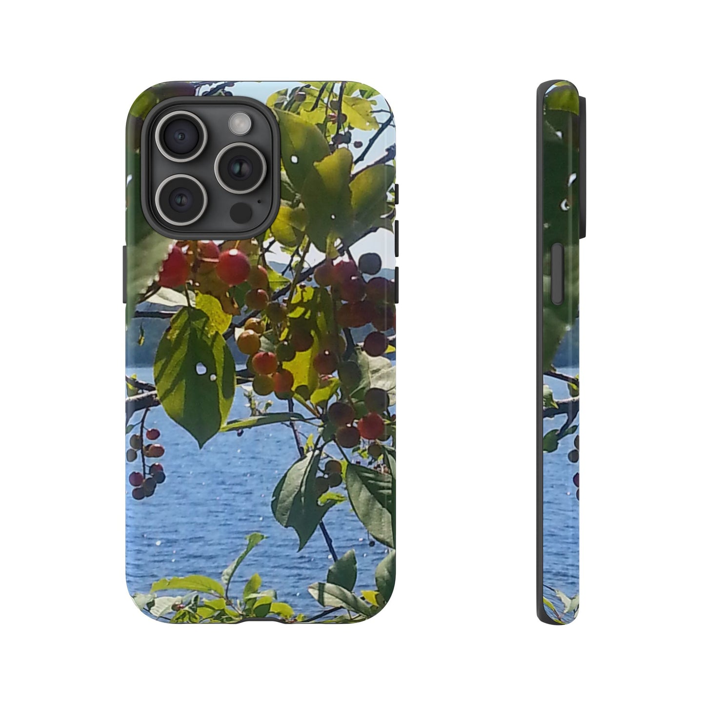 Nature-Inspired Phone Case with an #originalphotograph of Vibrant Berry & Water Design