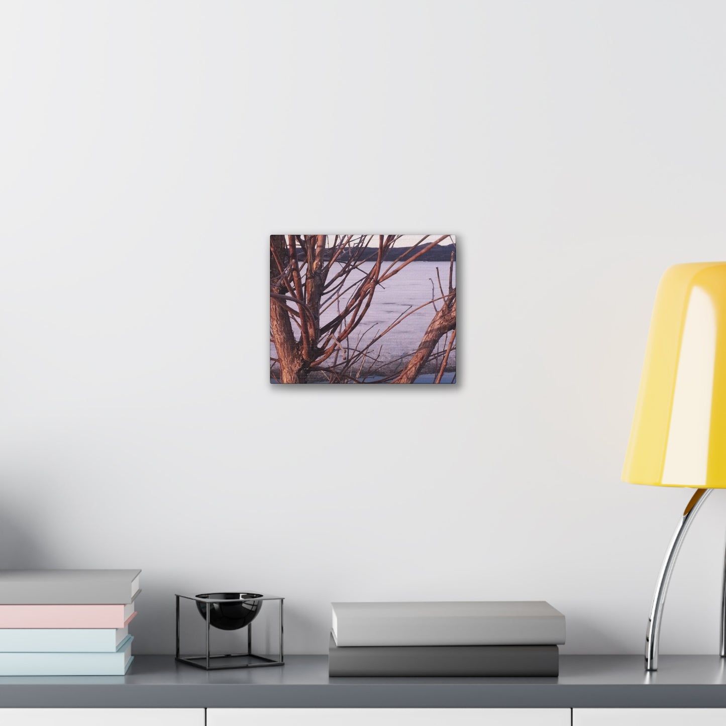 Nature-Inspired Canvases from an #originalphotograph of a Serene Lakeview with Bare Trees - 0.75" Stretched Nature Wall Decor