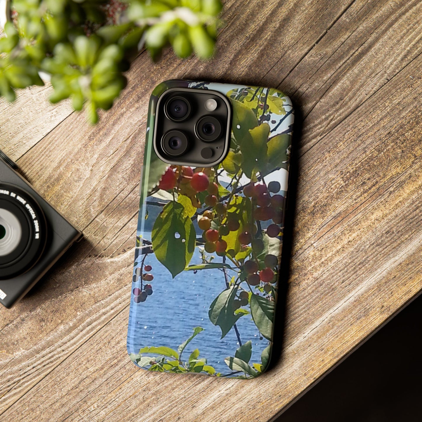 Nature-Inspired Phone Case with an #originalphotograph of Vibrant Berry & Water Design