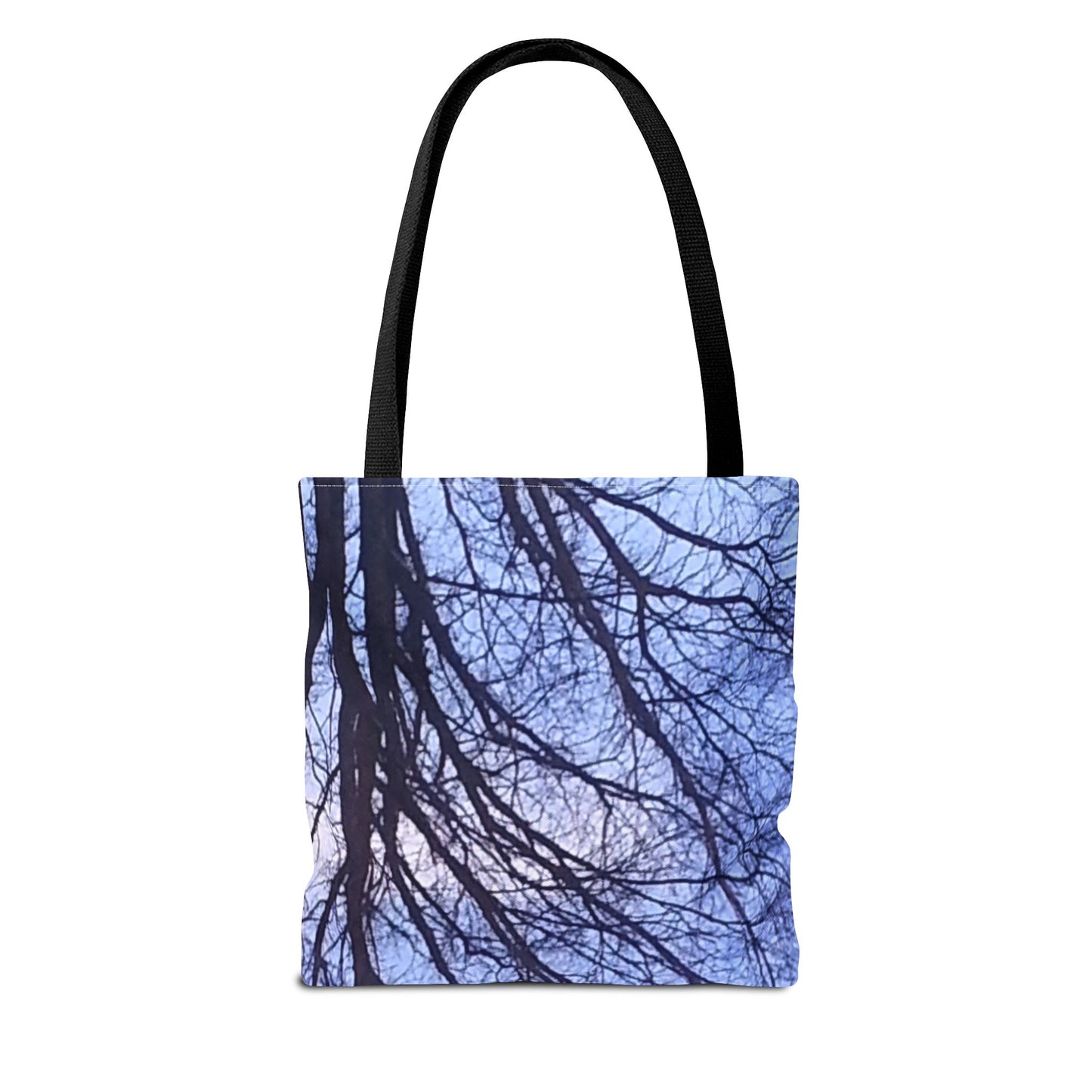 Nature-Inspired Tote Bag with an #originalphotograph of a Tree Silhouette Against a Blue Sky