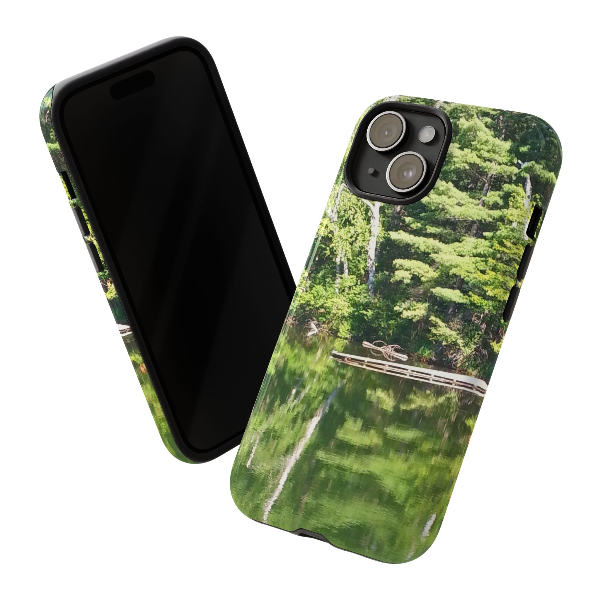 Forest Lake Reflection | Lakeside Symmetry Phone Case | The Nurture Collection