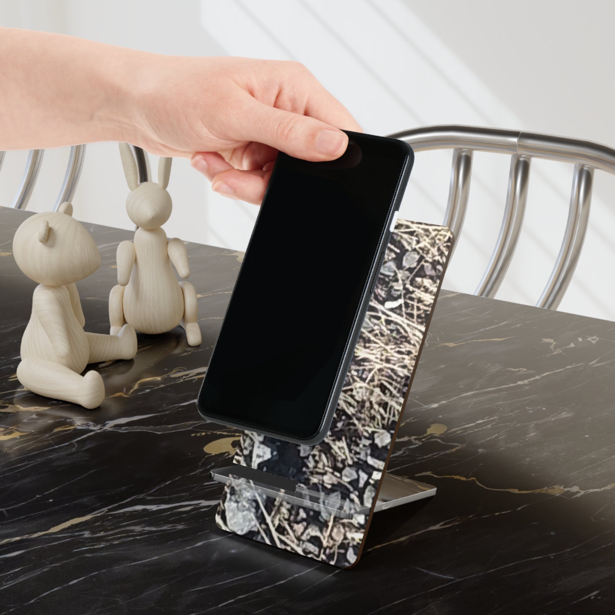 Bedrock Flow | Ancient Riverbed Phone Stand | The Rooted Collection