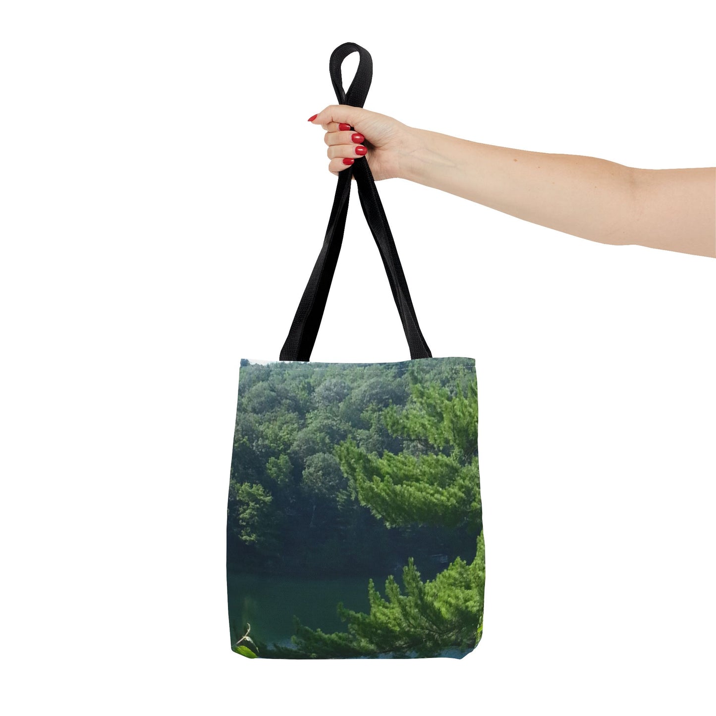 Nature-Inspired Tote Bag | Serene Lakeview