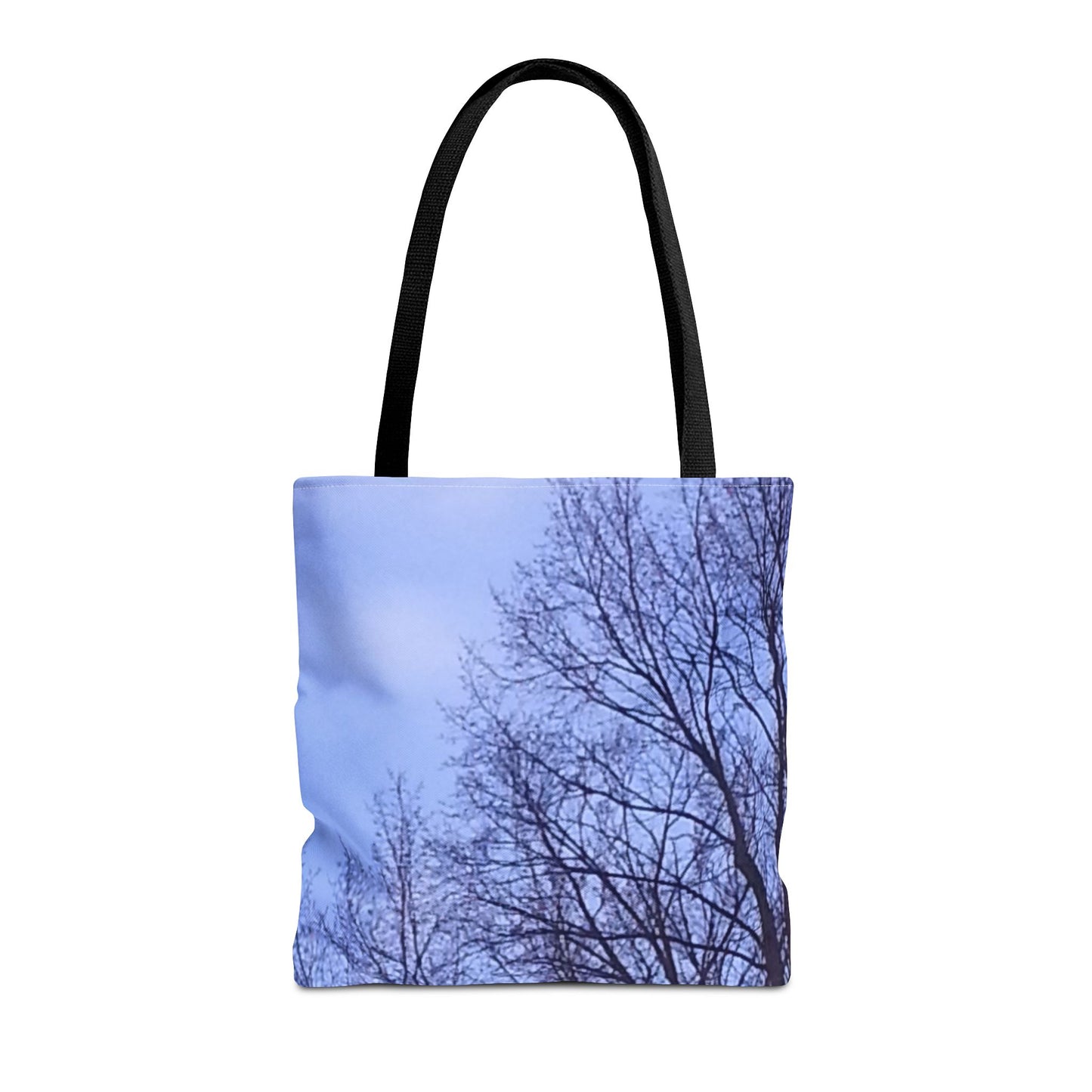 Nature-Inspired Tote Bag with an #originalphotograph of a Tree Silhouette Against a Blue Sky