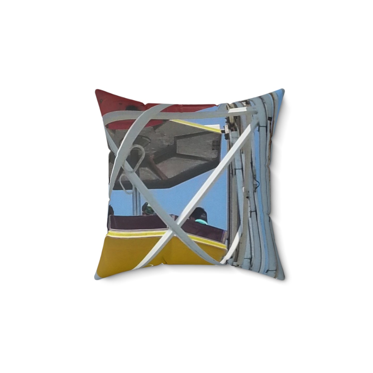 Nature-Inspired Decorative Square Pillow - #originalphotograph of the #ferriswheel at the Santa Monica Pier