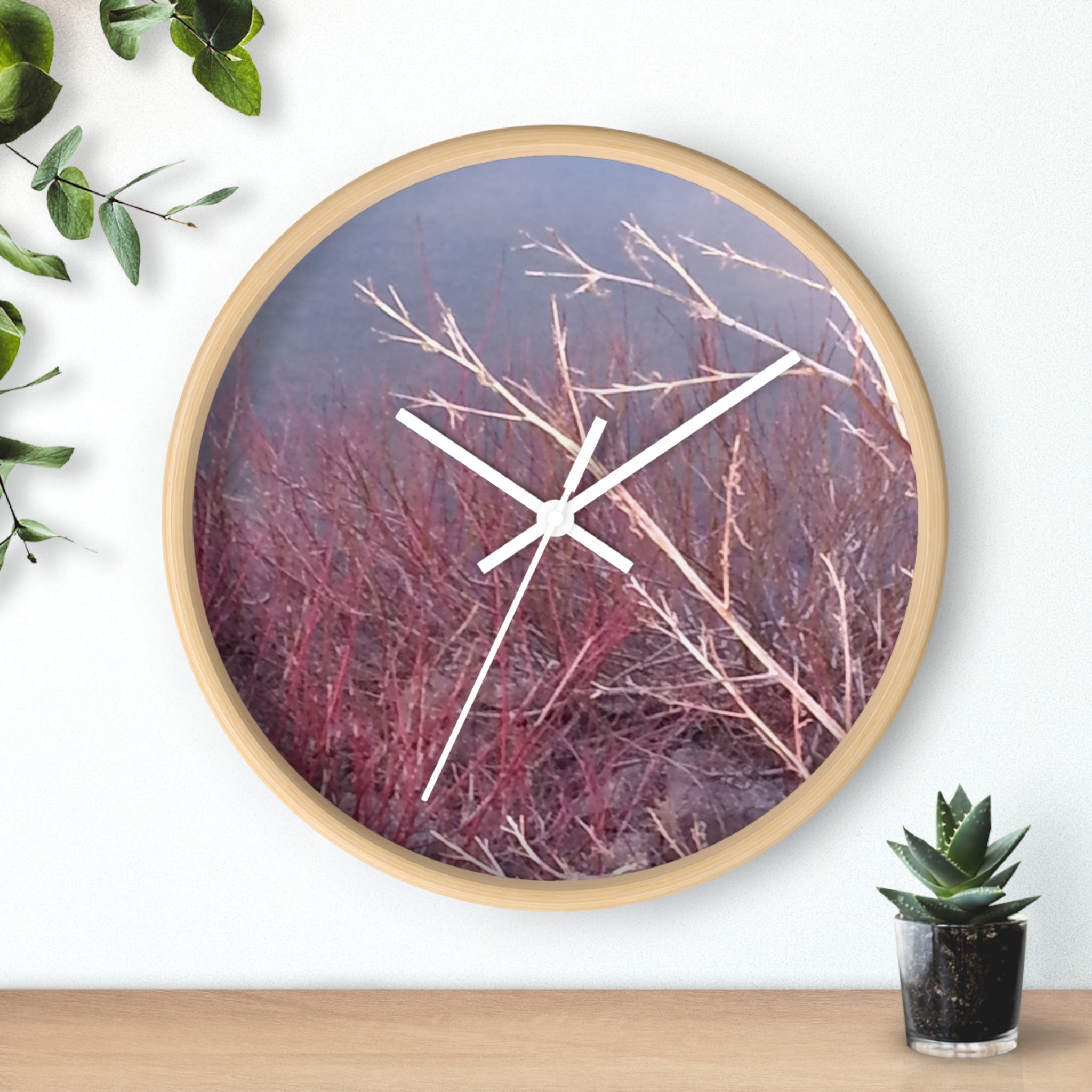 Vibrant Chronos | Radiant Scarlet Growth Silent Wall Clock | The Inspiration Collection