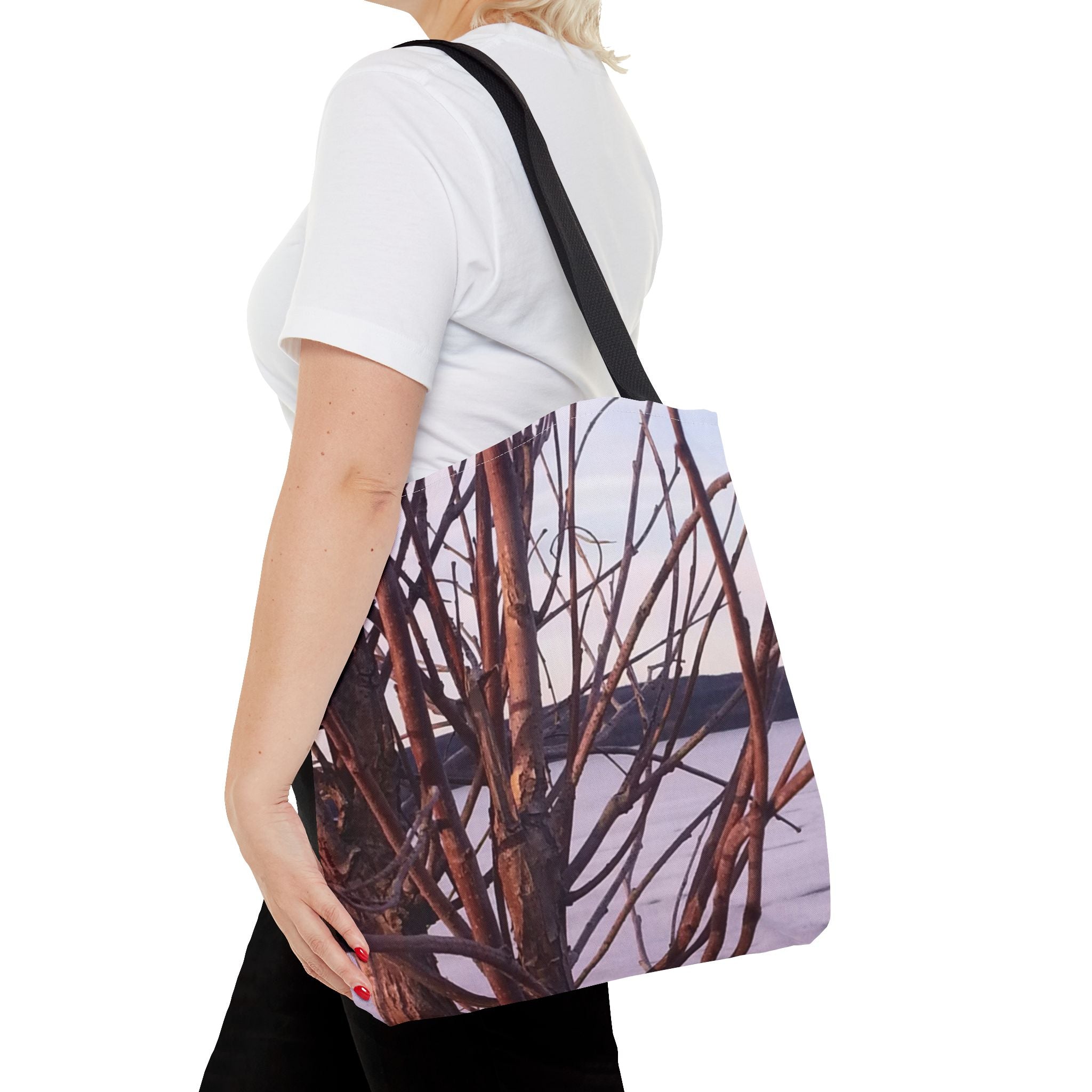 Minimalist Lines | Winter Branch Tote Bag | The Flow Collection