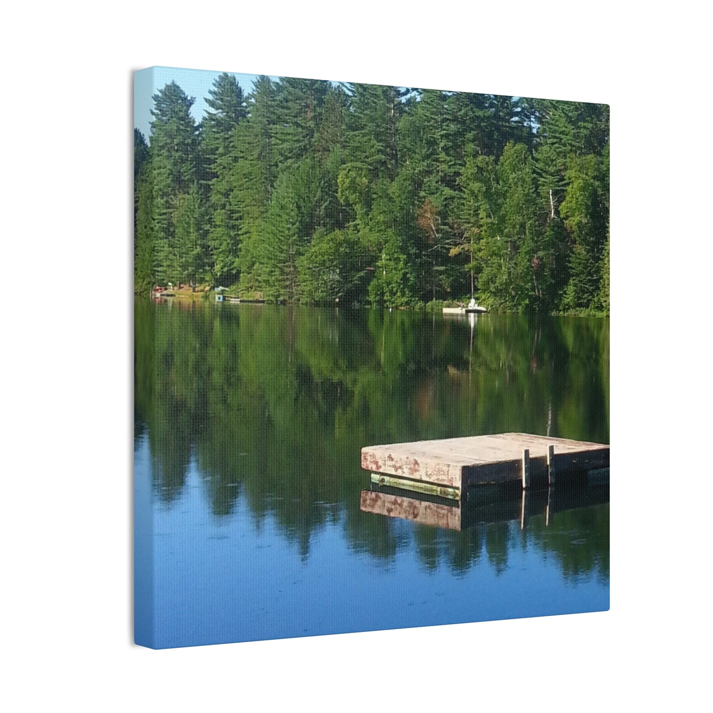 Nature-Inspired Canvases from an #originalphotograph of a Tranquil Lakeside Reflection - 0.75" Stretched Nature Wall Decor