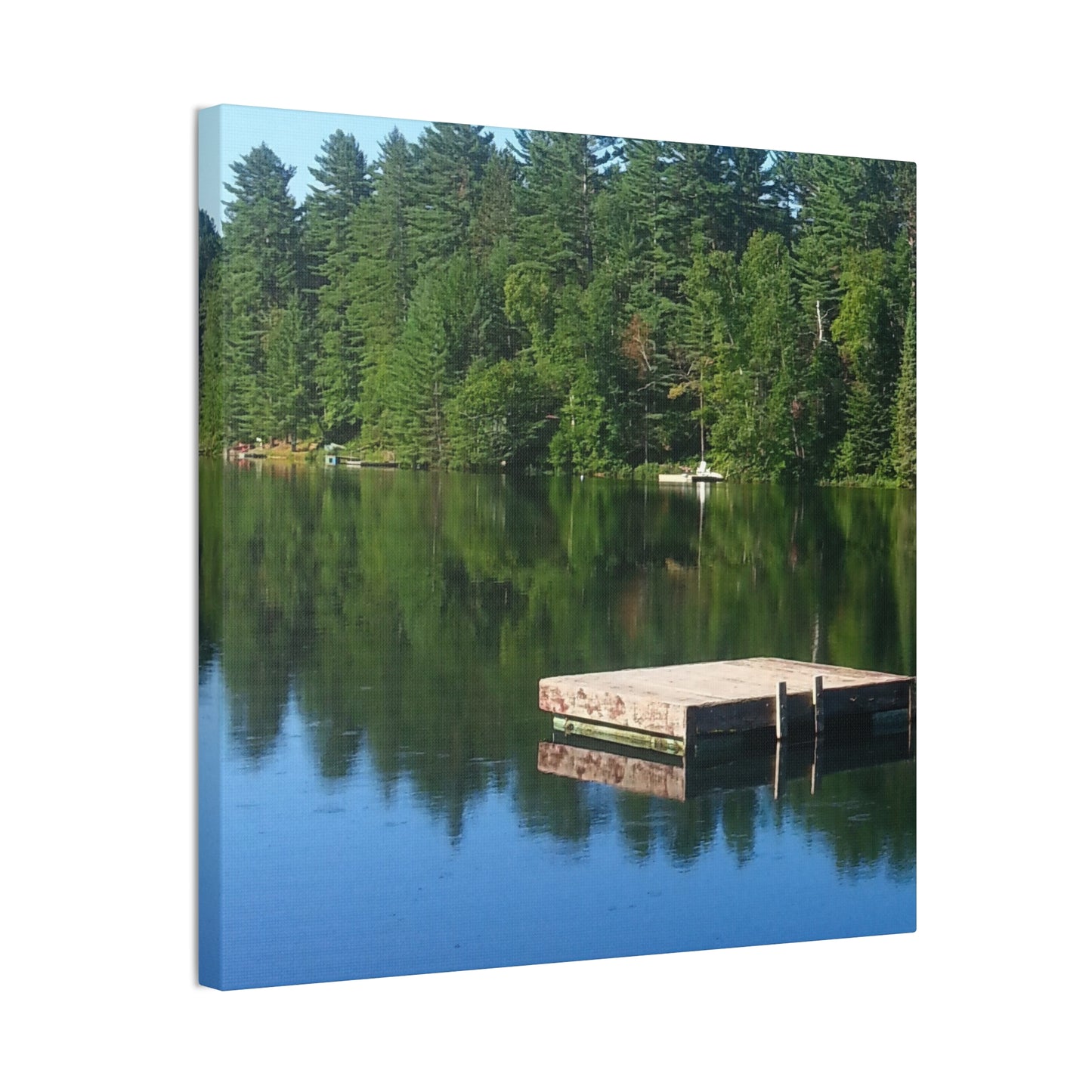 Nature-Inspired Canvases from an #originalphotograph of a Tranquil Lakeside Reflection - 0.75" Stretched Nature Wall Decor