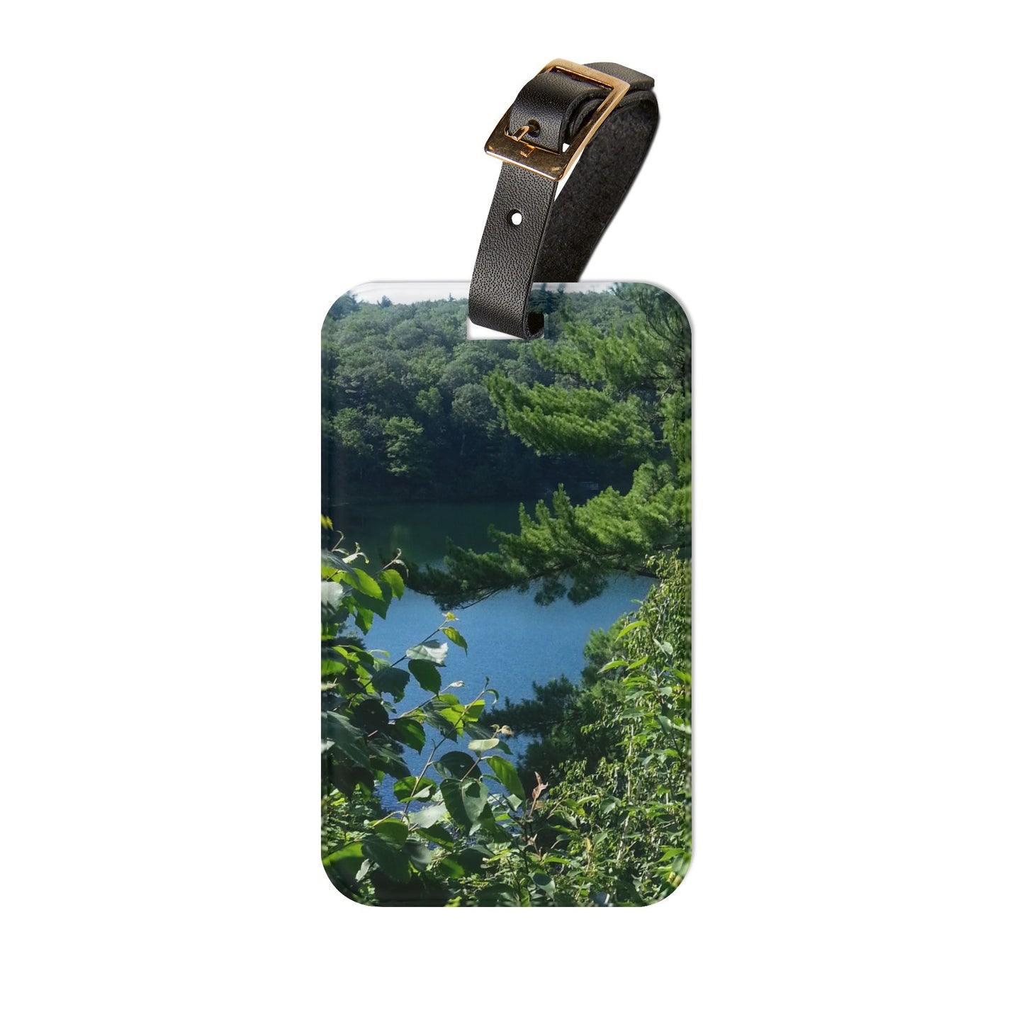 Nature-Inspired Luggage Tag with #originalphotograph of Scenic River