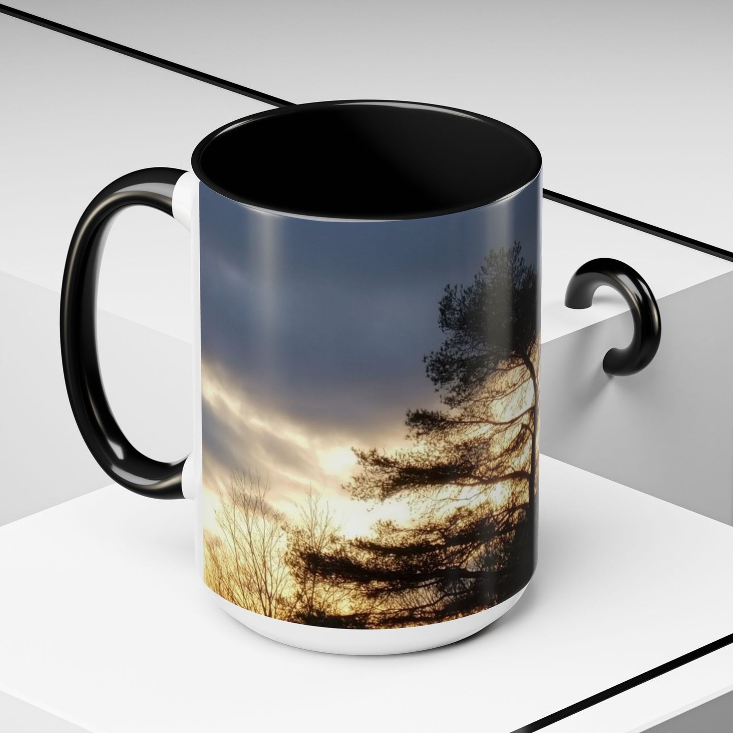 Nature-Inspired Accent #CoffeeMug (11, 15oz) - #originalphotograph of Sunset Silhouette